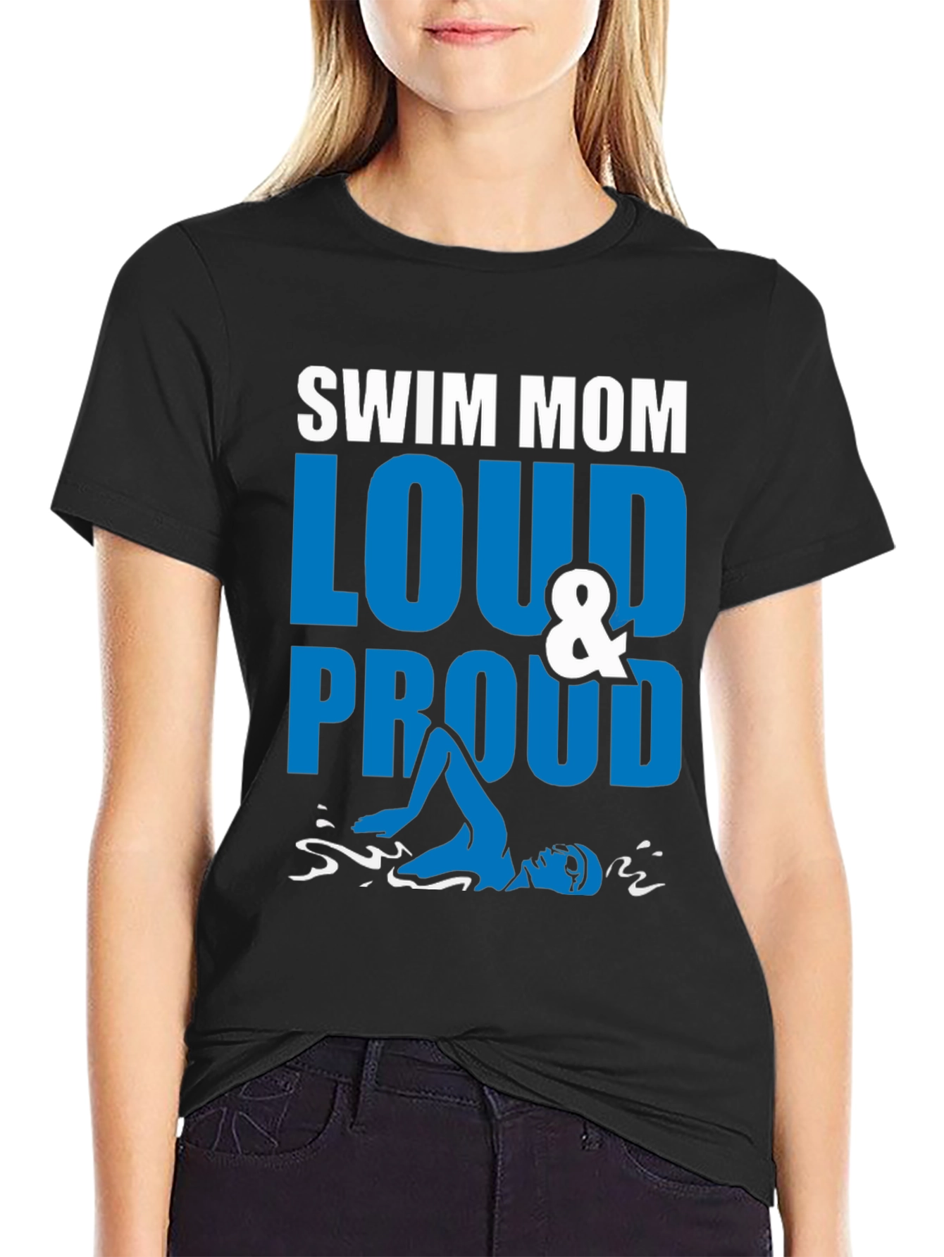 Swim Mom Loud & Proud Graphic T-Shirt