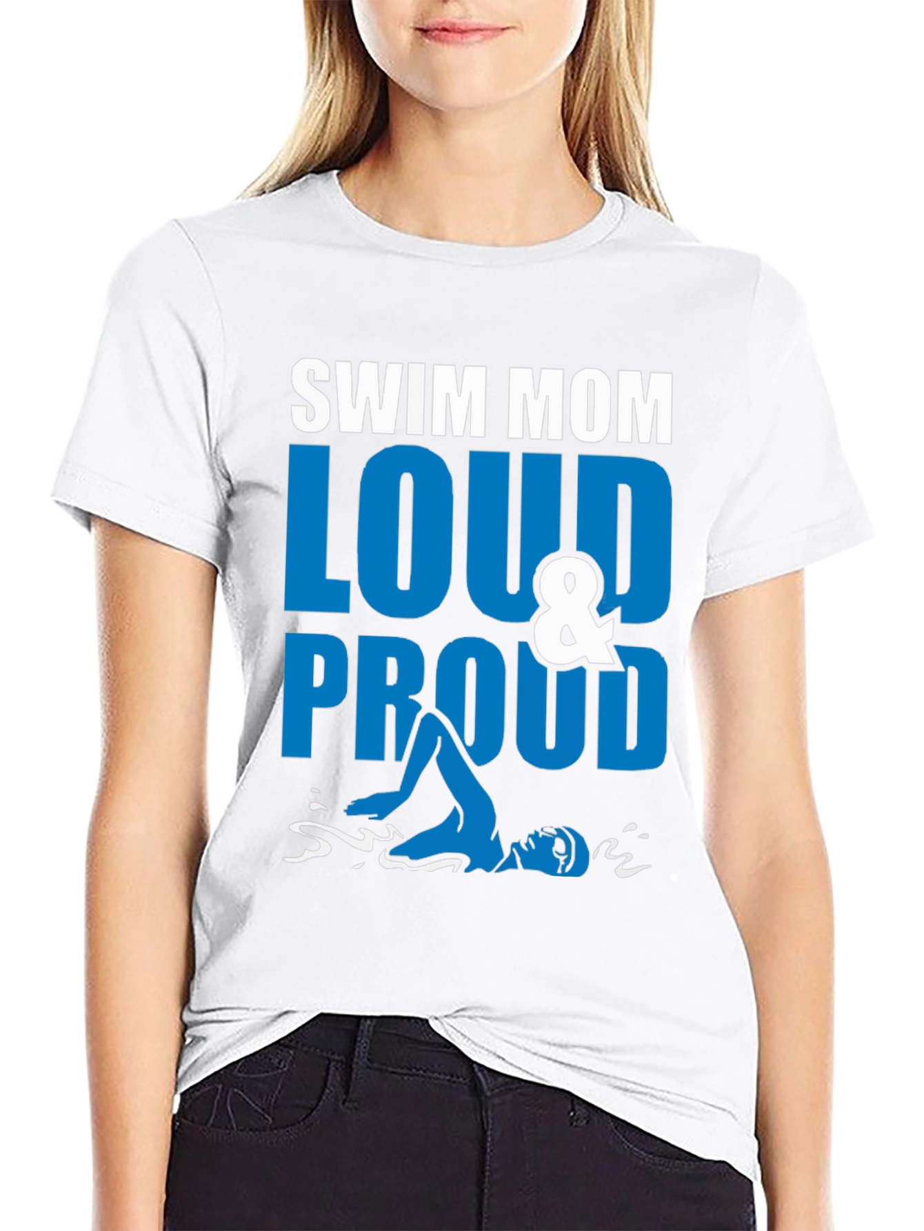 Swim Mom Loud & Proud Graphic T-Shirt