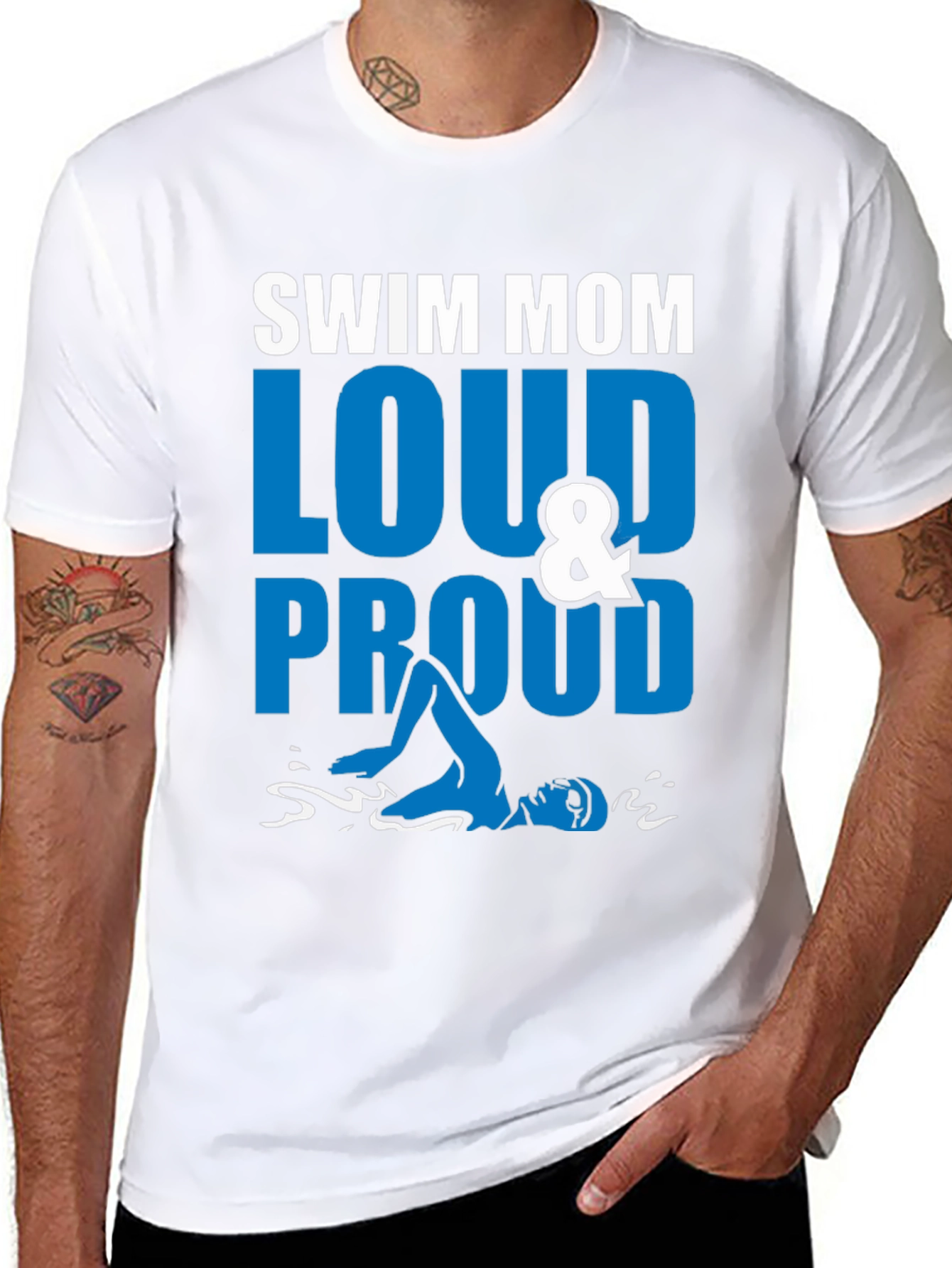 Swim Mom Loud & Proud Graphic T-Shirt
