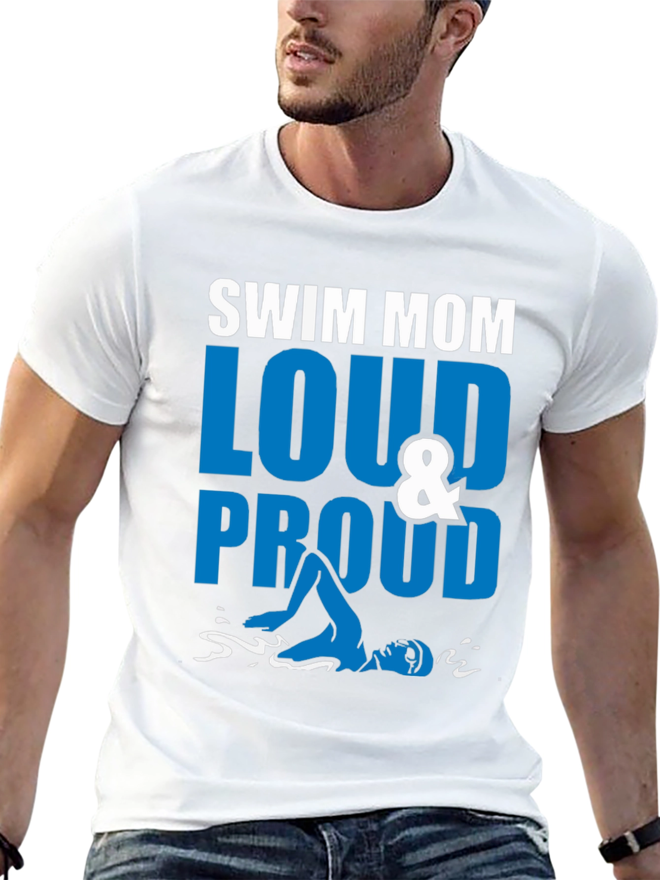 Swim Mom Loud & Proud Graphic T-Shirt