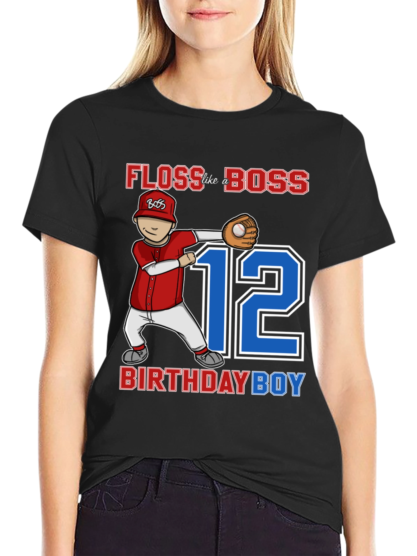 Floss Like a Boss 12th Birthday Boy T-Shirt
