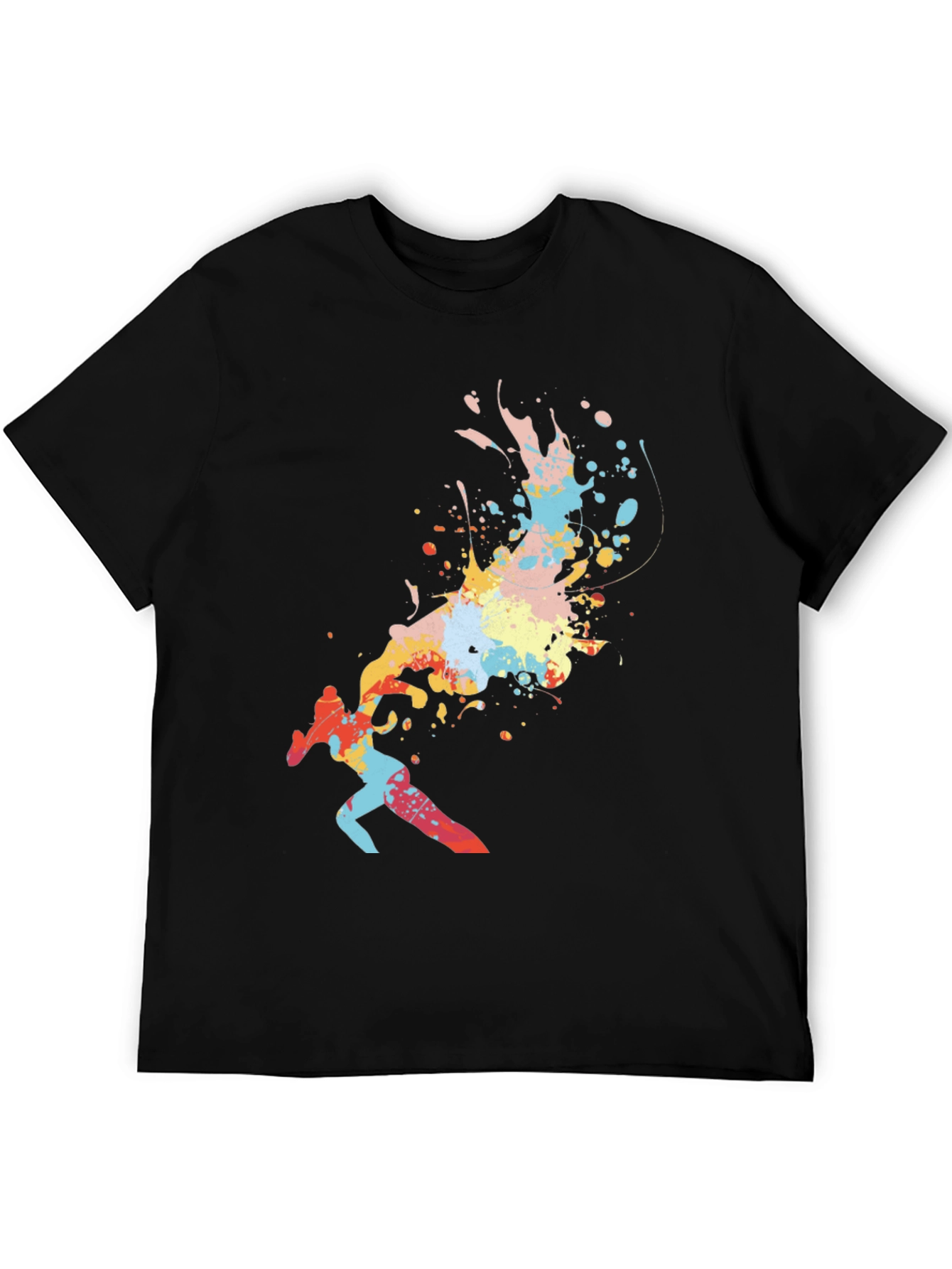 Abstract Paint Splatter Runner Graphic Tee
