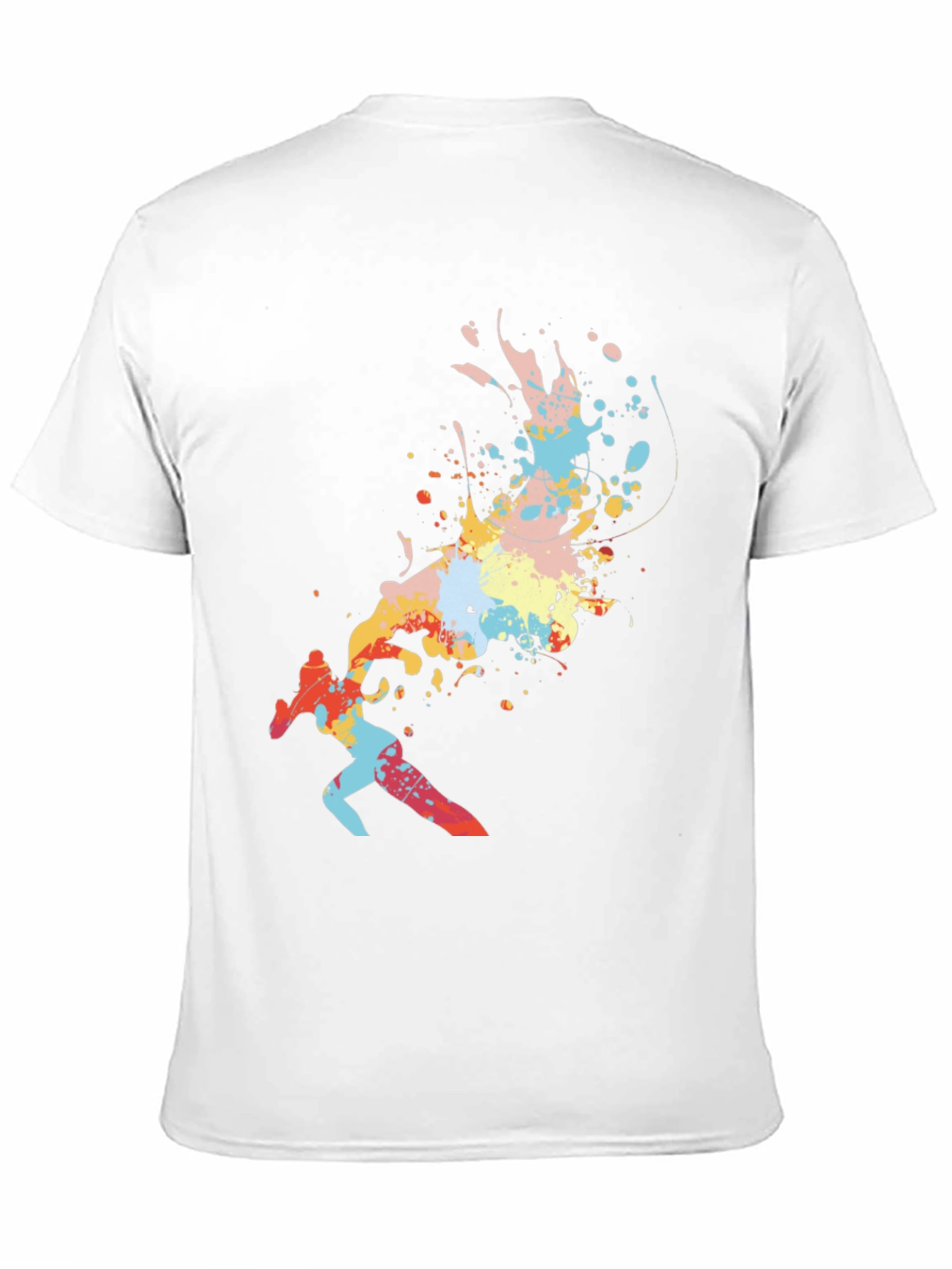 Abstract Paint Splatter Runner Graphic Tee