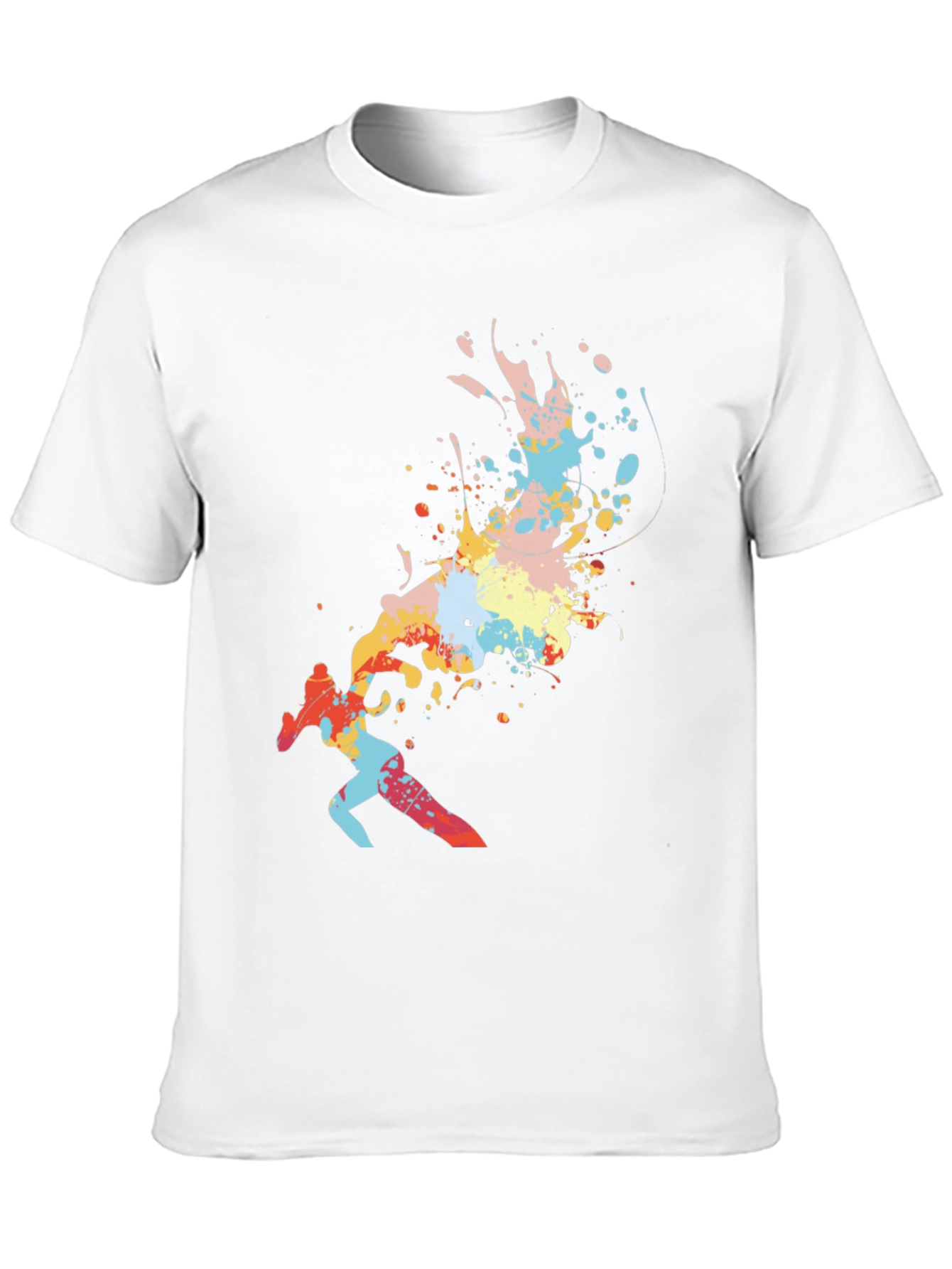 Abstract Paint Splatter Runner Graphic Tee