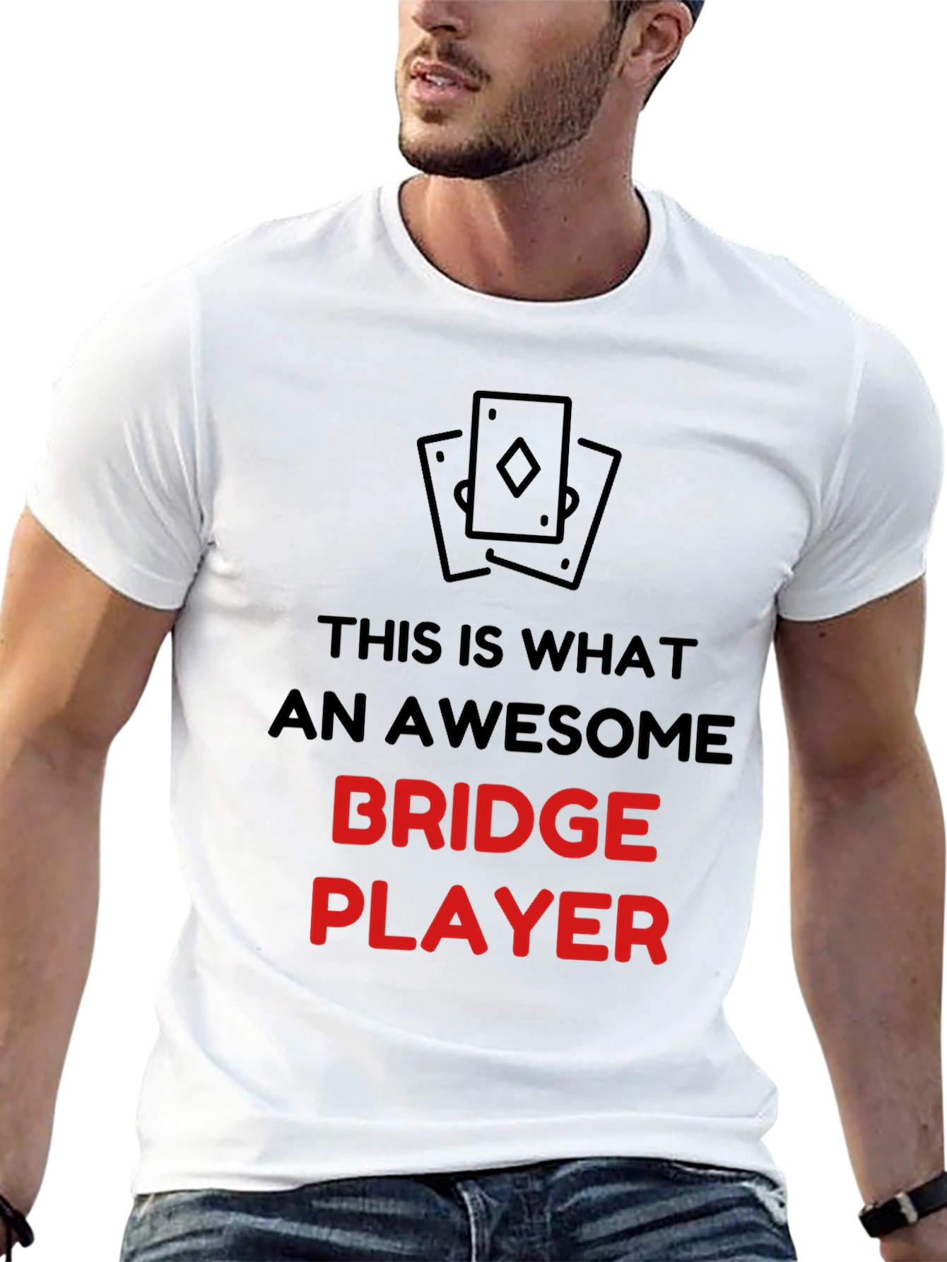 Awesome Bridge Player Graphic T-Shirt