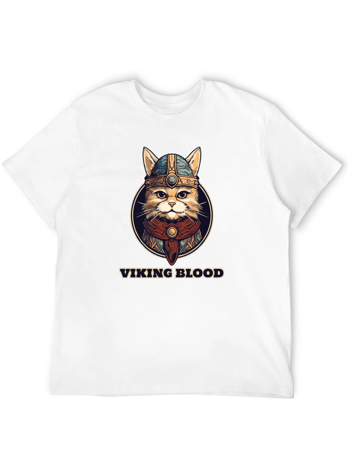 Viking Blood Cat Graphic T-Shirt