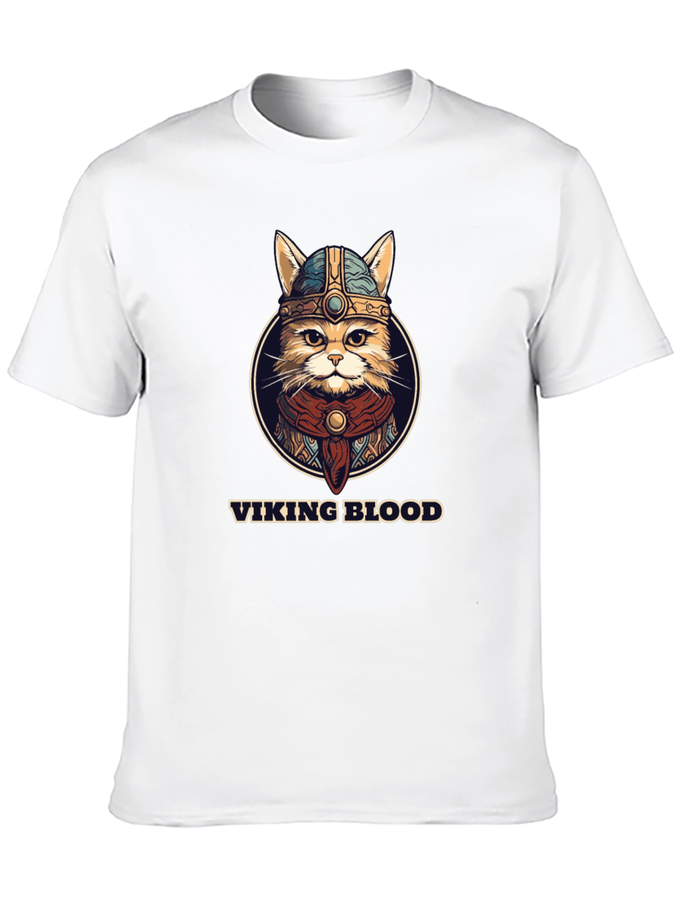 Viking Blood Cat Graphic T-Shirt