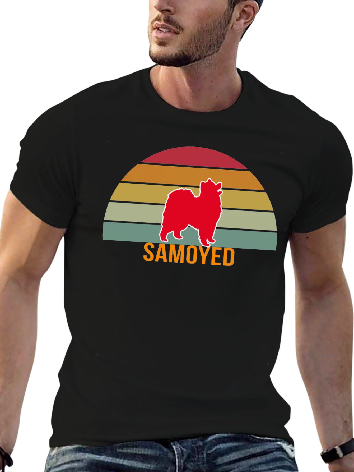 Samoyed Dog Sunset T-Shirt