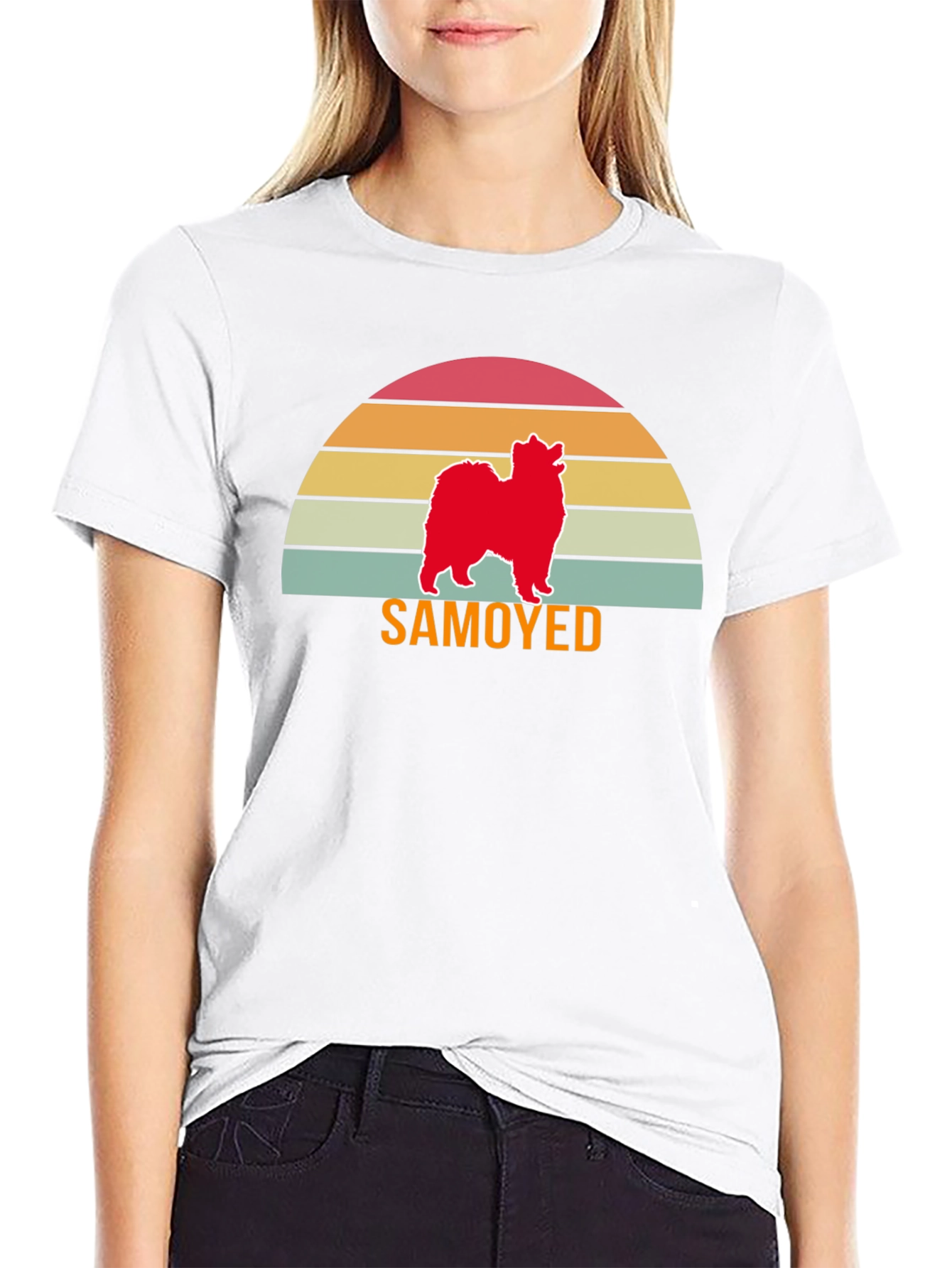 Samoyed Dog Sunset T-Shirt