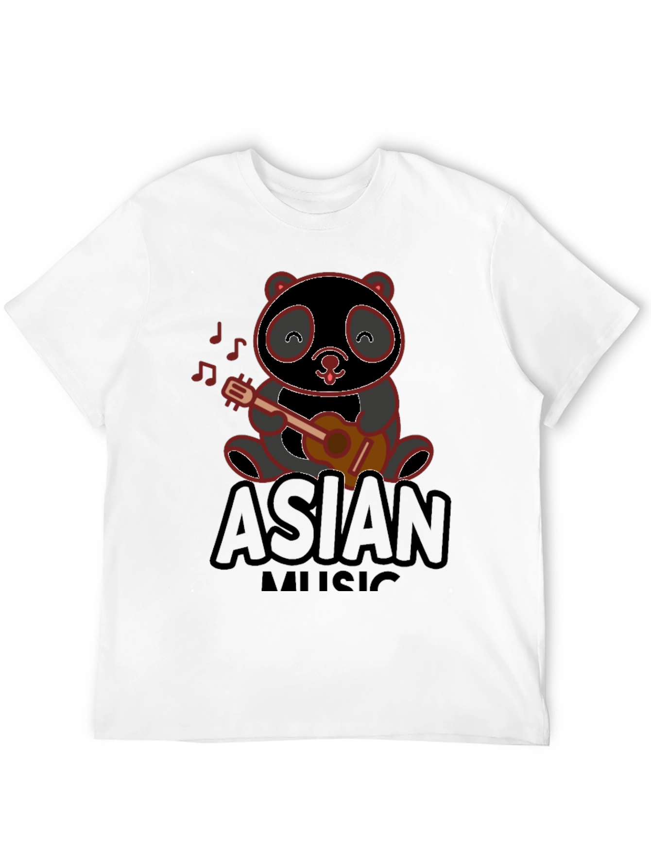 Asian Music Panda T-Shirt - Cute Panda Design