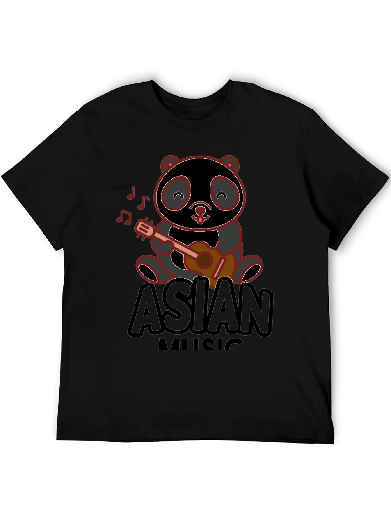 Asian Music Panda T-Shirt - Cute Panda Design