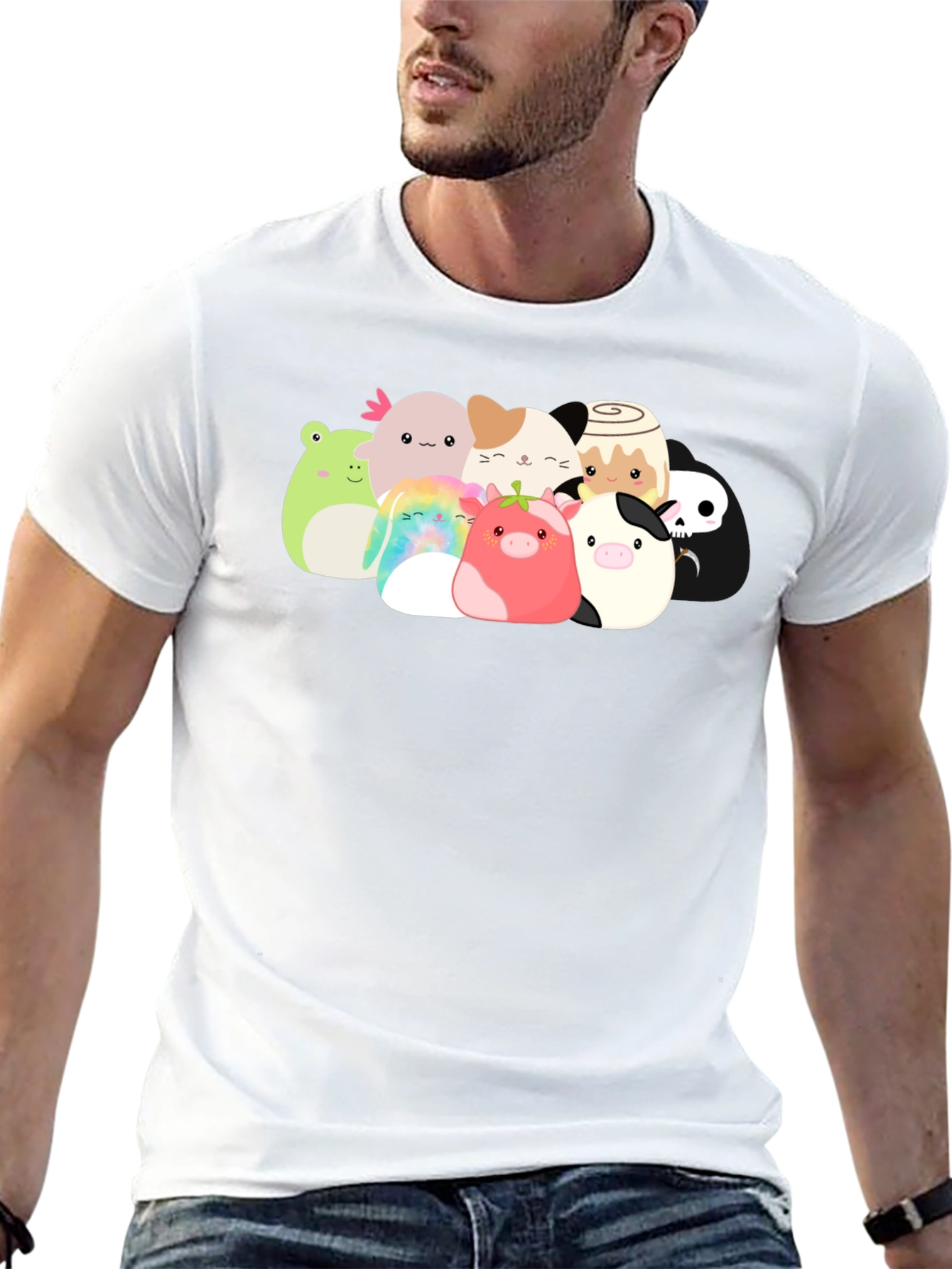 Cute Squishmallow Graphic Black Tee