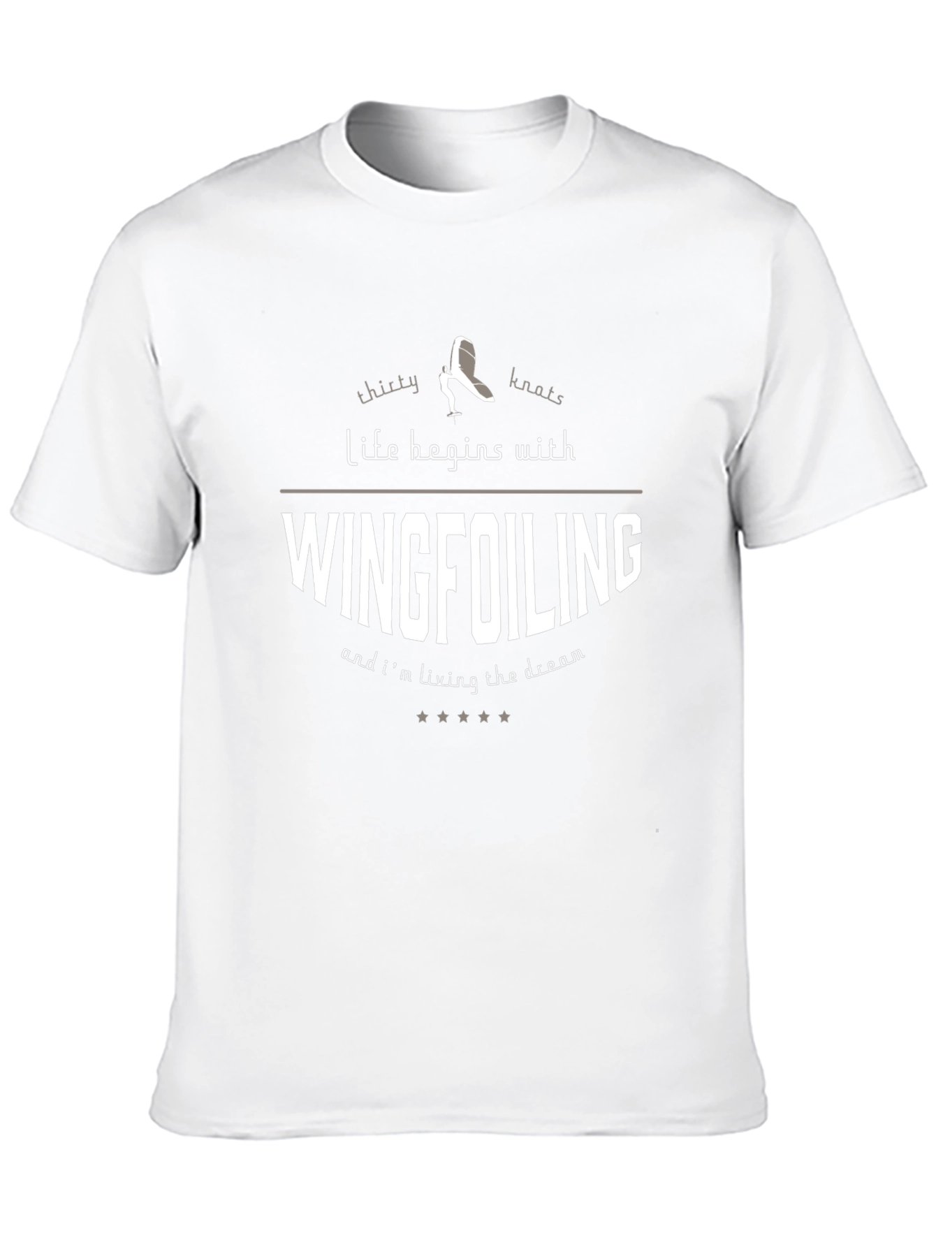 Wingfoiling T-Shirt - Life Begins With Wingfoiling