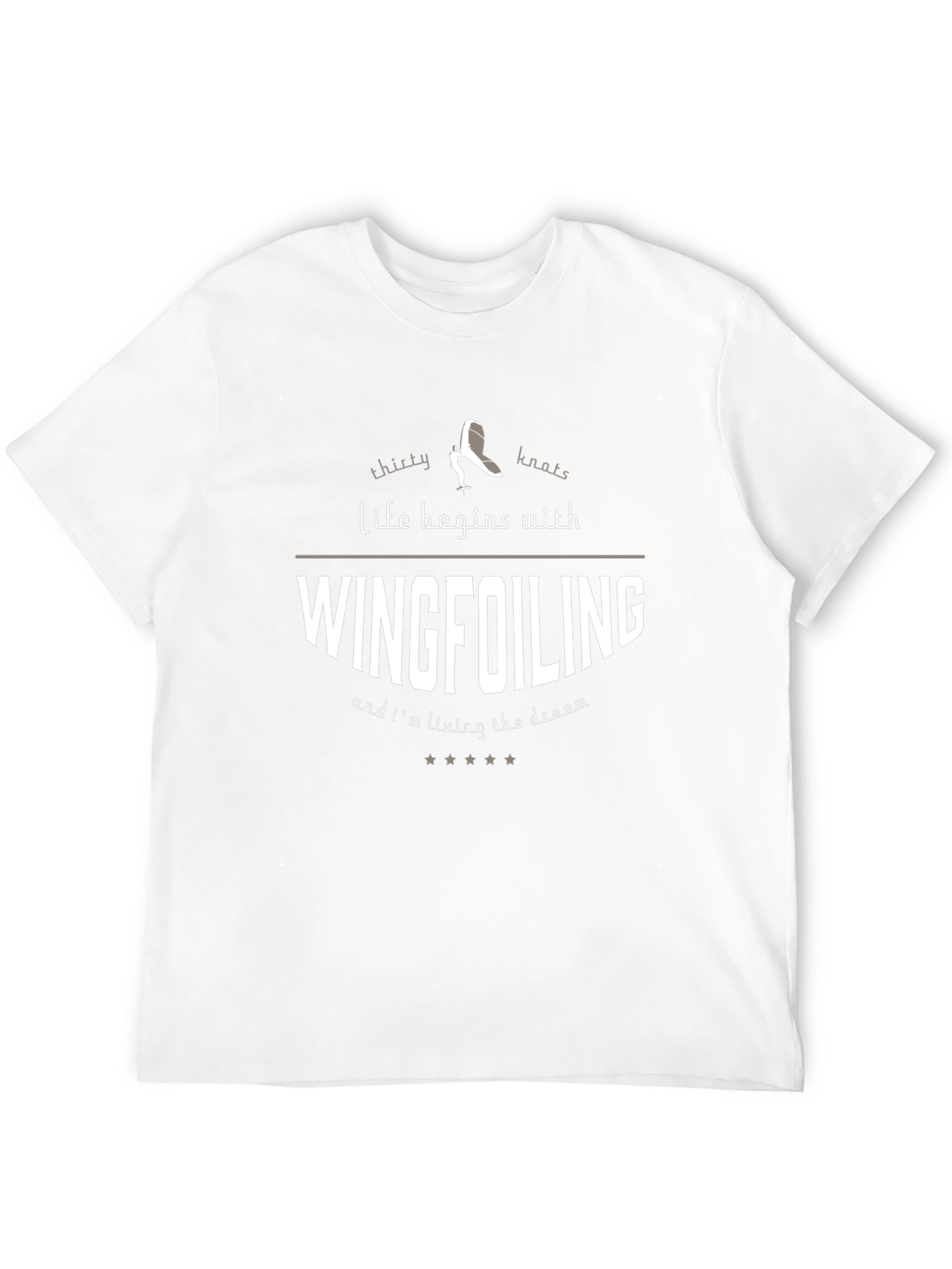 Wingfoiling T-Shirt - Life Begins With Wingfoiling