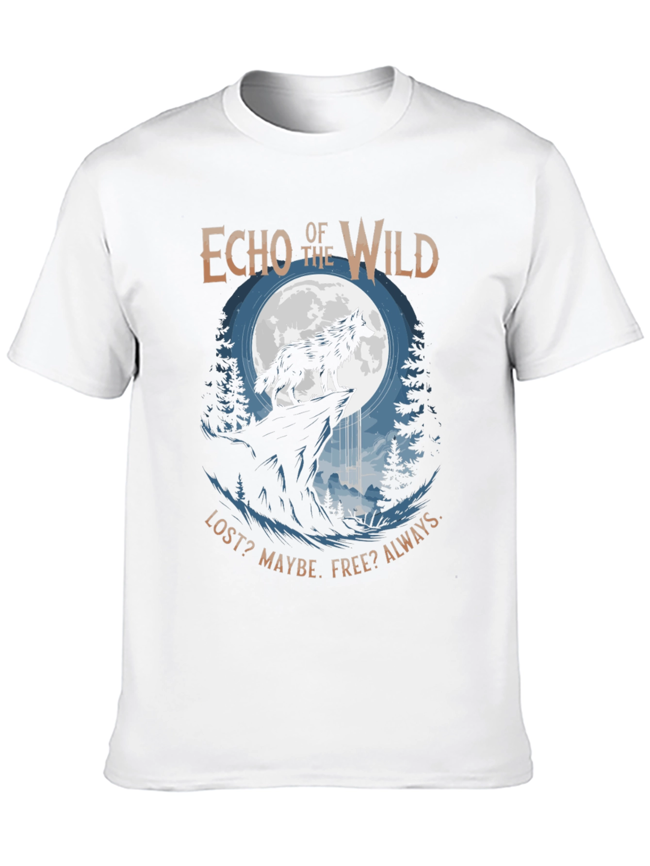 Echo of the Wild Wolf Graphic T-Shirt