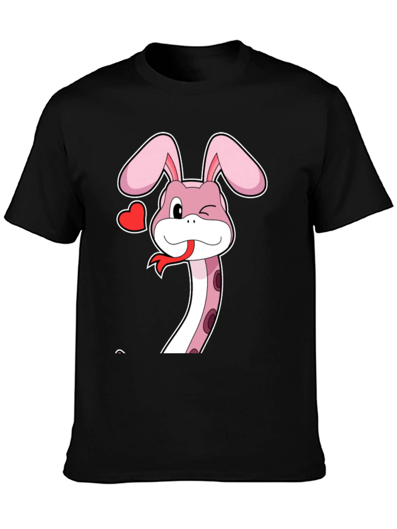 Snake Bunny Cartoon Graphic Tee