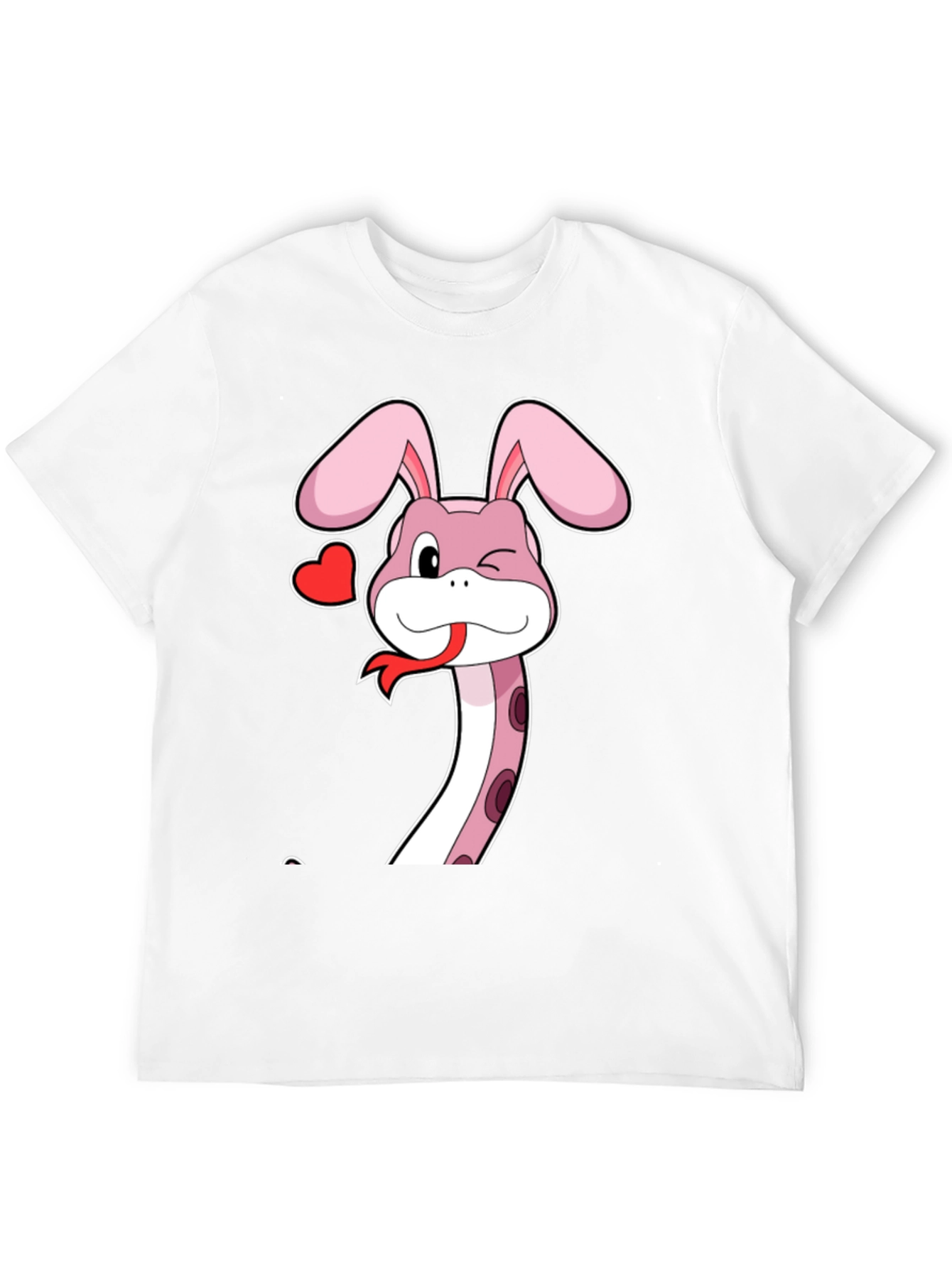 Snake Bunny Cartoon Graphic Tee