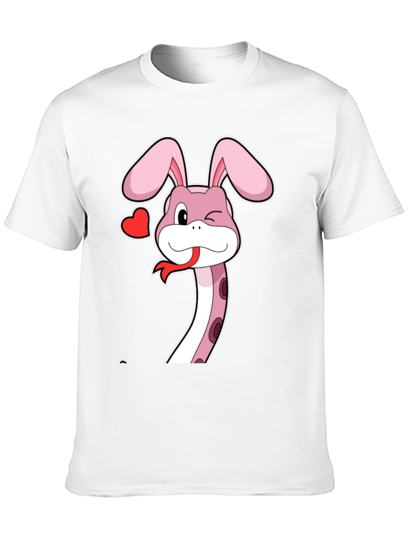 Snake Bunny Cartoon Graphic Tee
