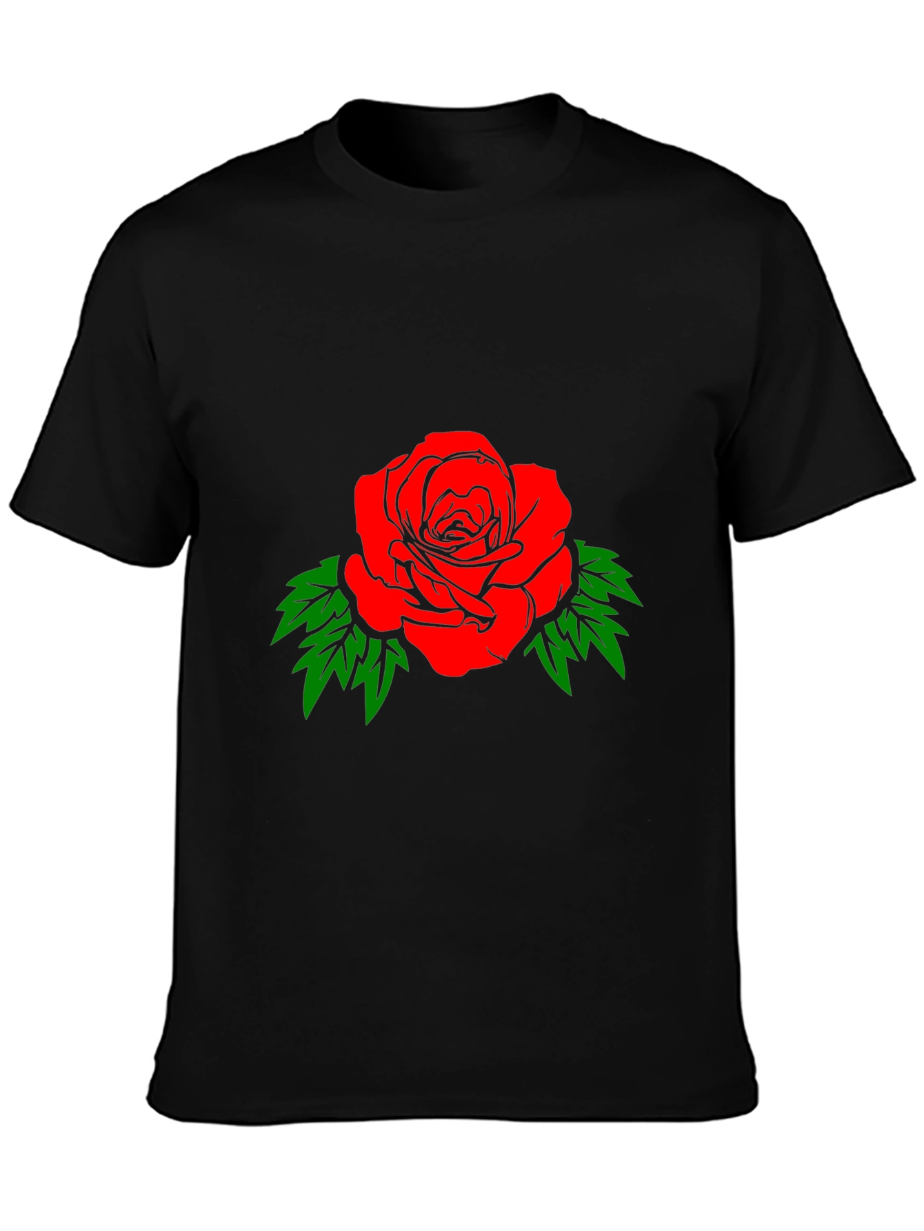 Rose Graphic T-Shirt - Bold Red Blossom