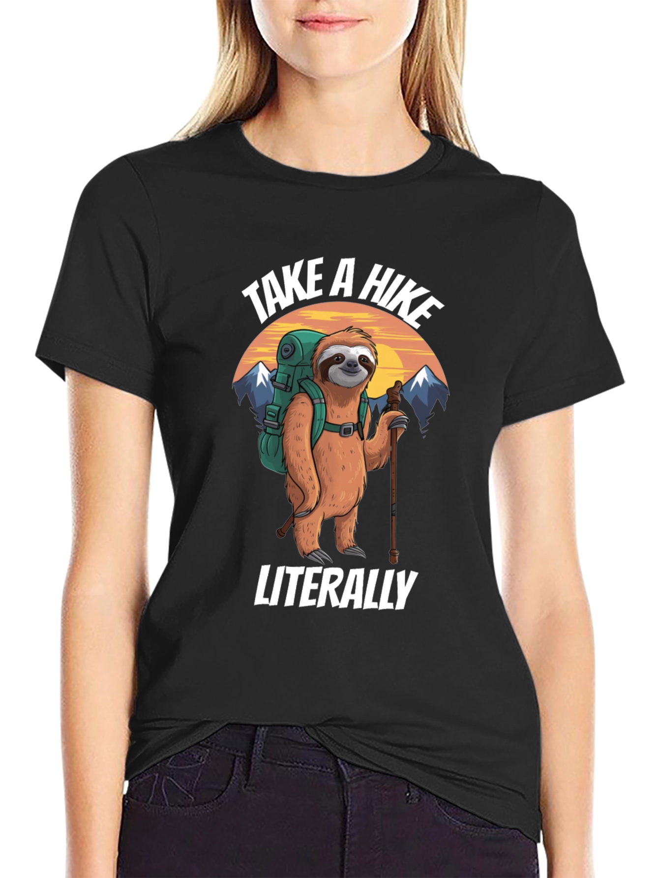 Take a Hike Sloth Graphic T-Shirt