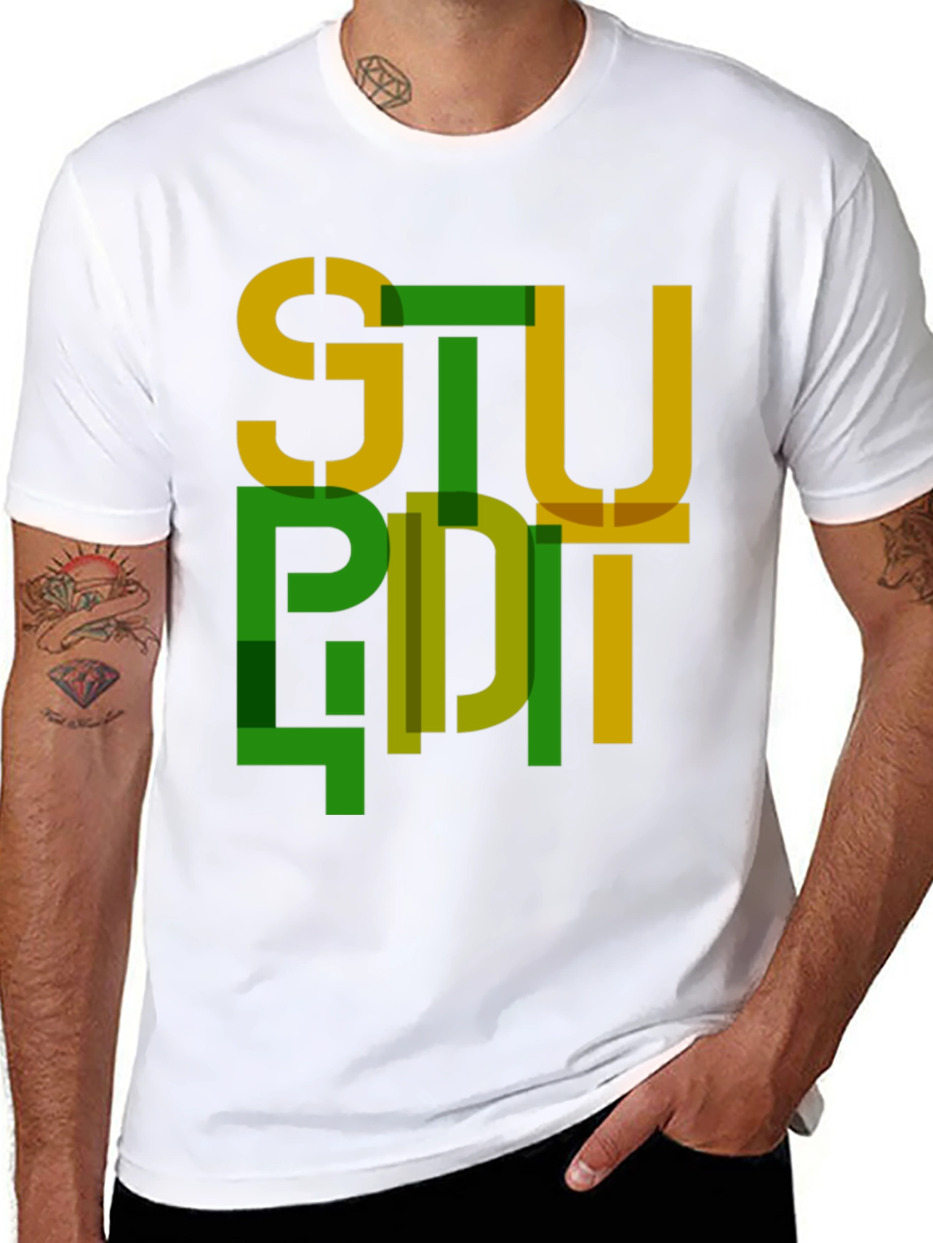 Abstract Stupid Graphic Tee - Modern Streetwear