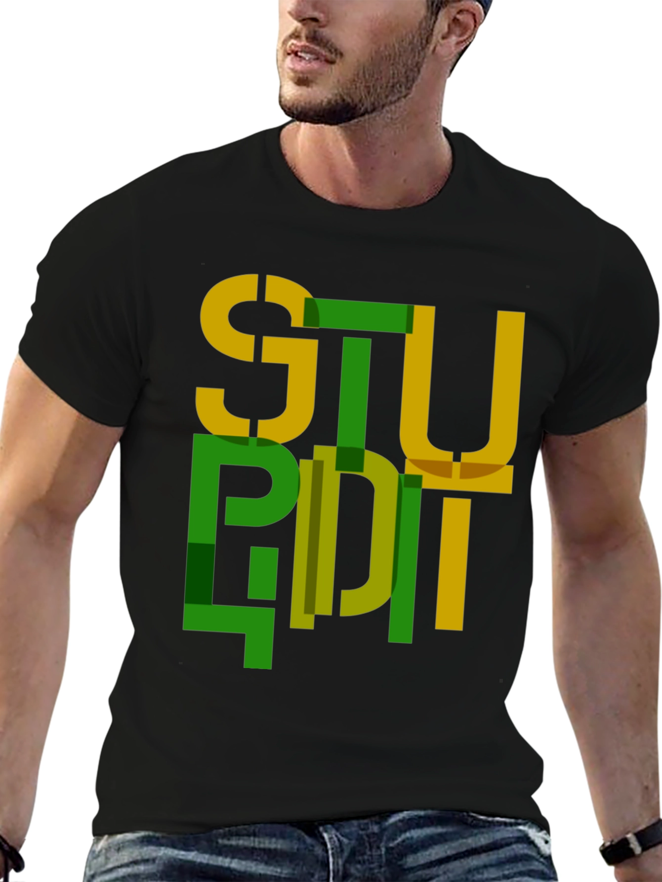 Abstract Stupid Graphic Tee - Modern Streetwear