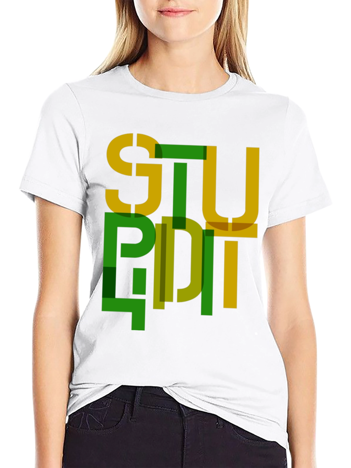 Abstract Stupid Graphic Tee - Modern Streetwear