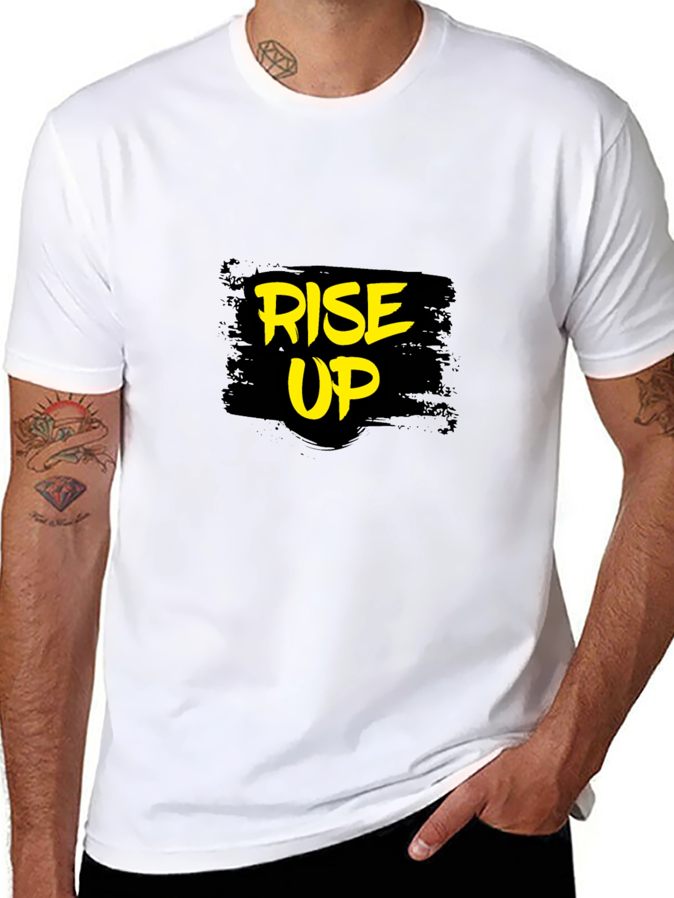 Rise Up Black Graphic T-Shirt
