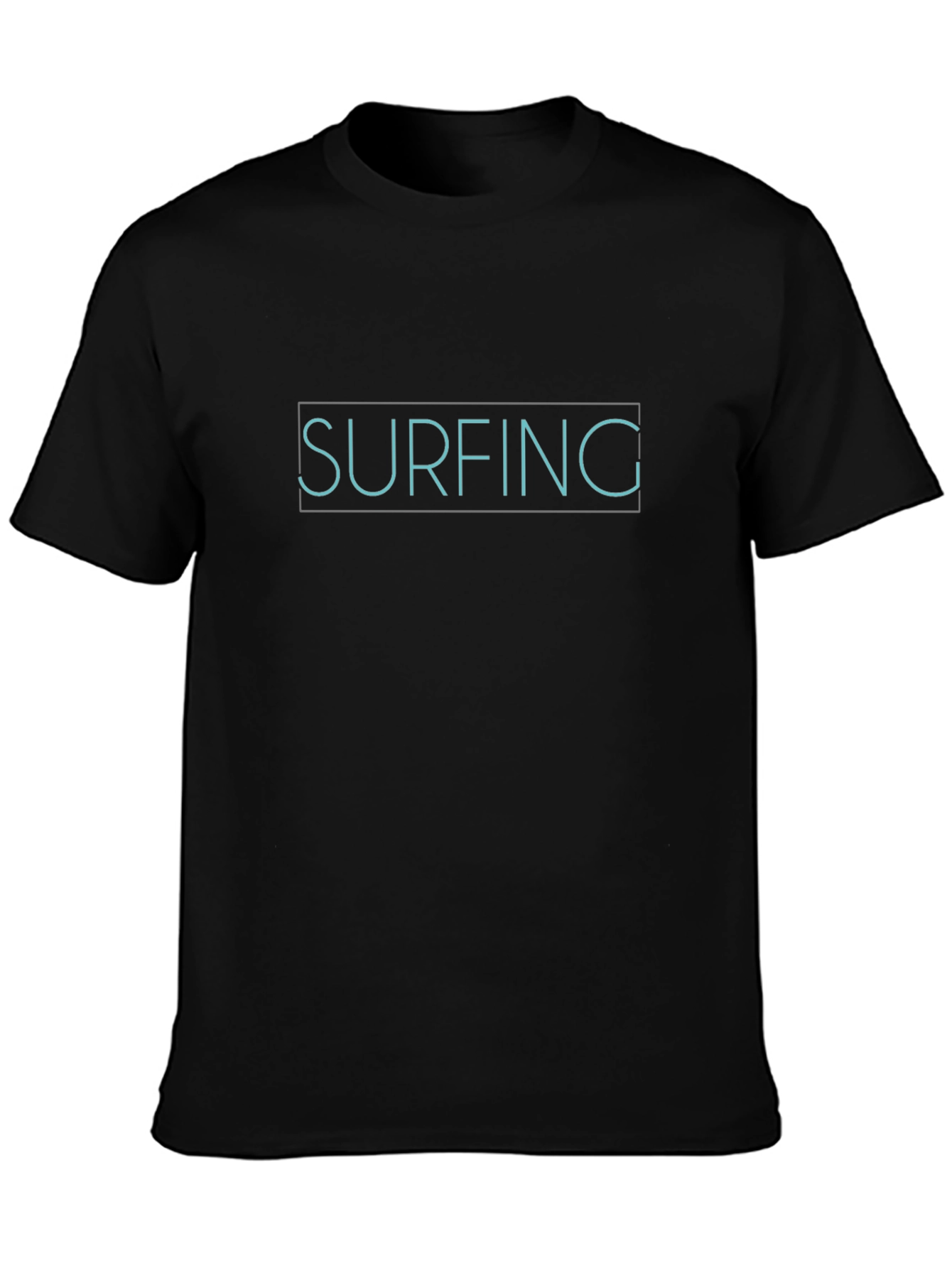 Surfing Graphic Tee - Stylish Black T-Shirt