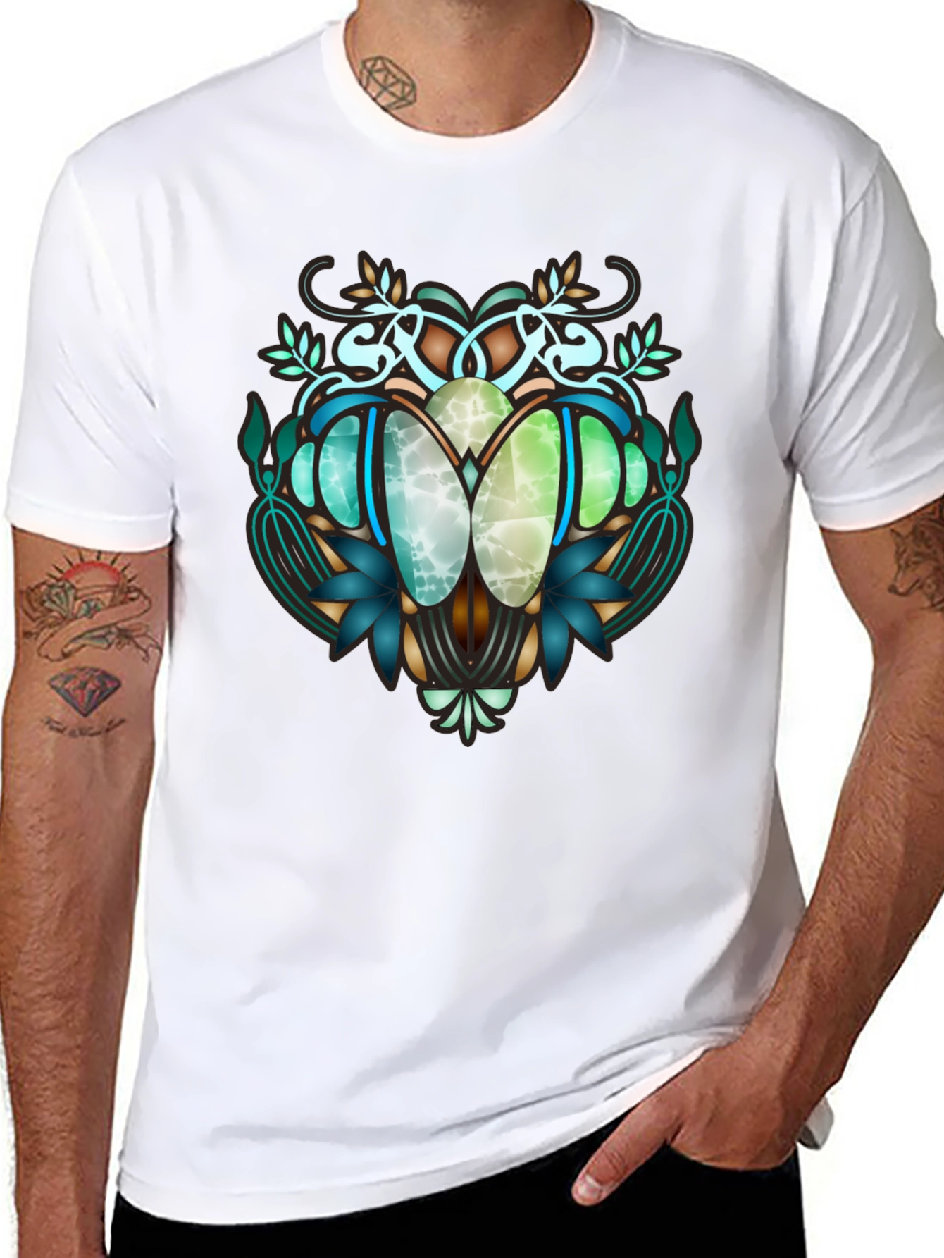 Art Nouveau Beetle Graphic T-Shirt