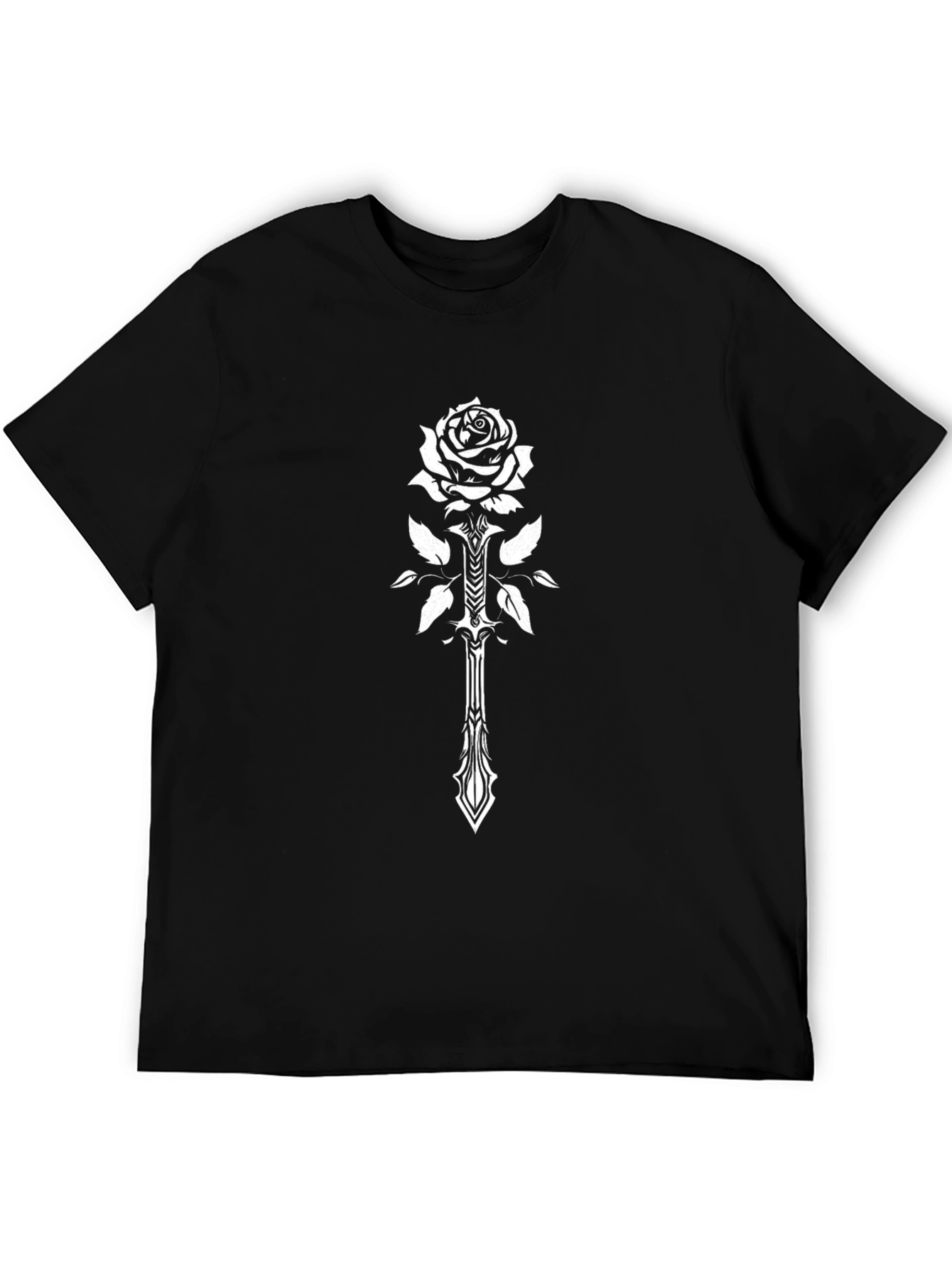 Rose & Sword Graphic Tee - Black