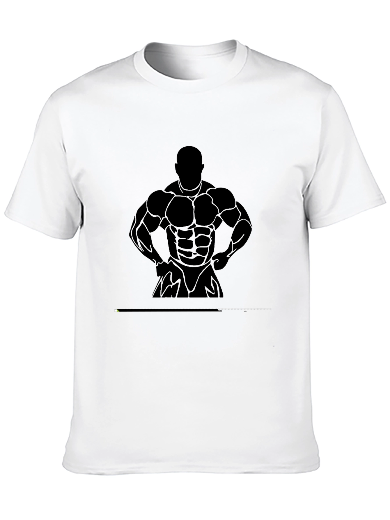 Black Gym Silhouette T-Shirt - Bodybuilding Design