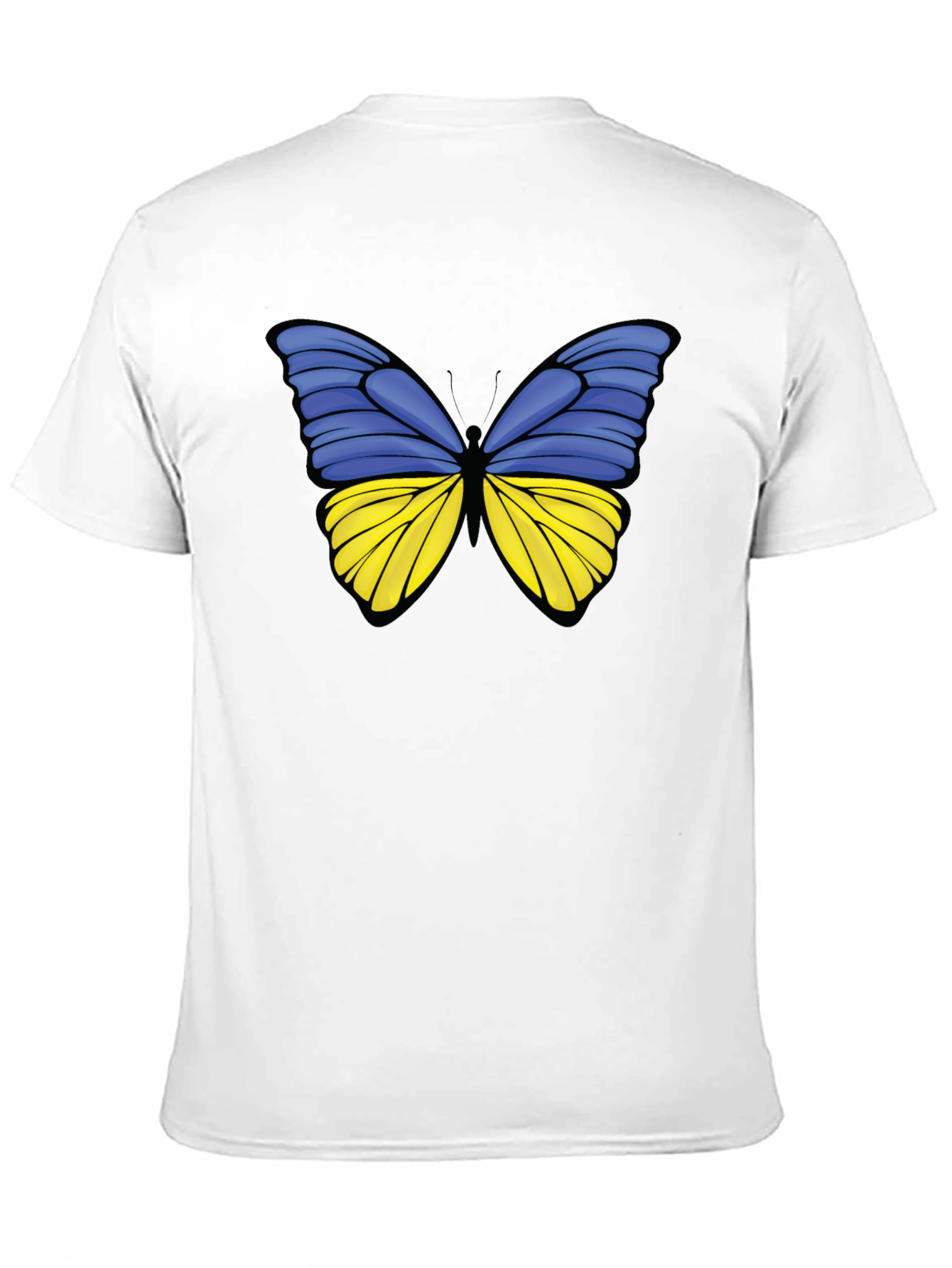 Ukraine Butterfly Black T-Shirt