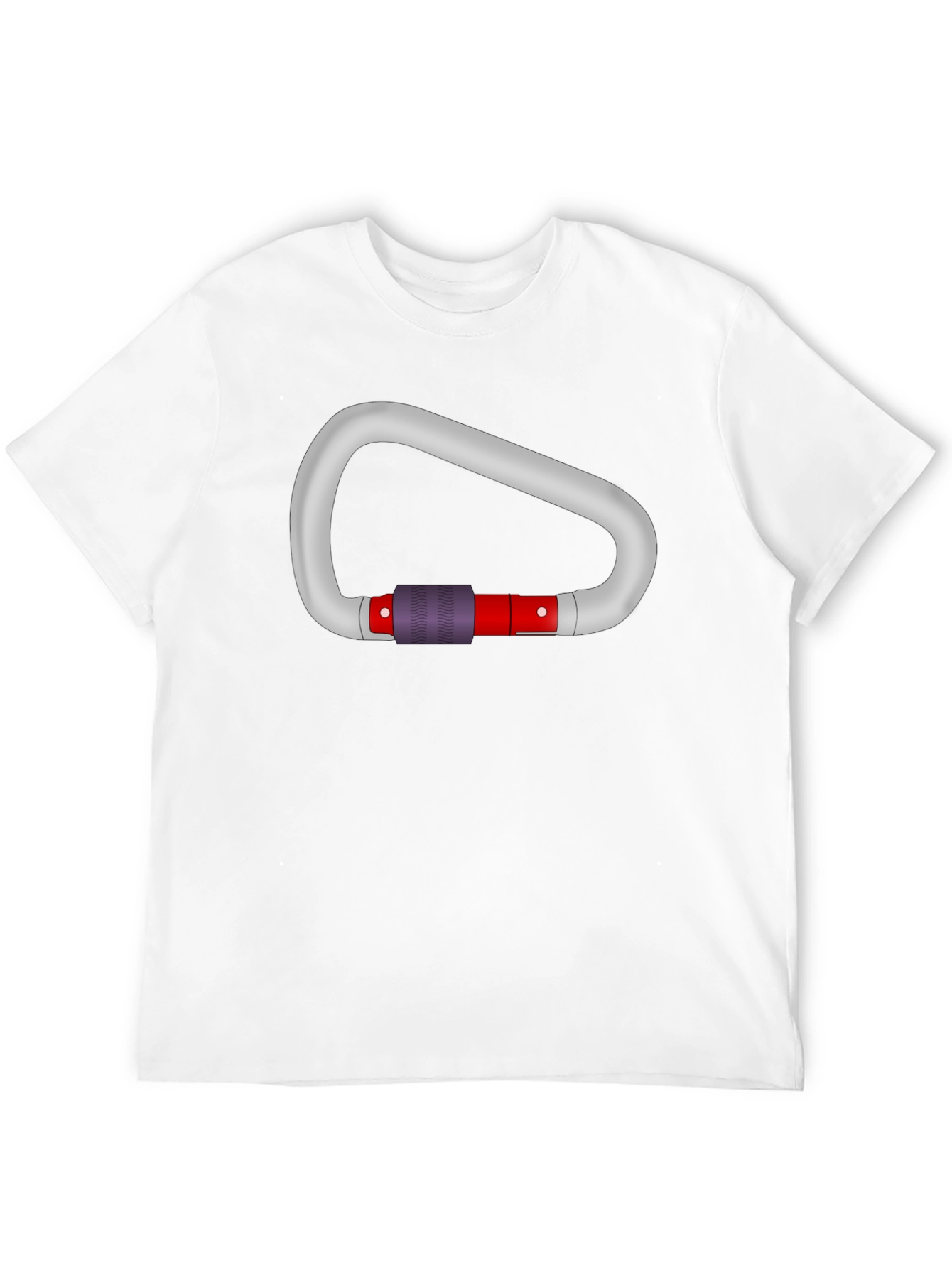 Carabiner Graphic Tee - Black Cotton T-Shirt