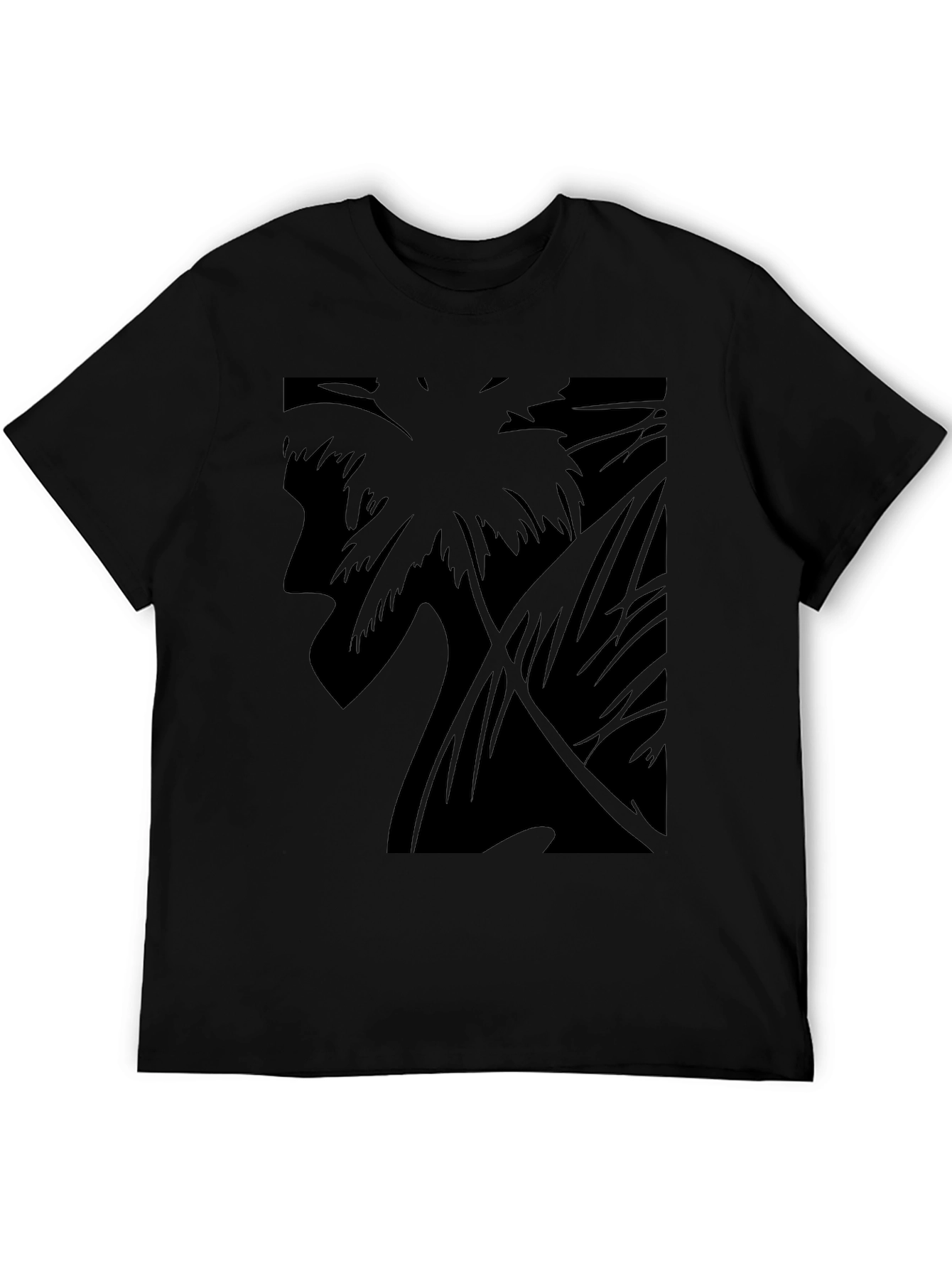 Tropical Palm Silhouette Graphic Tee - Black