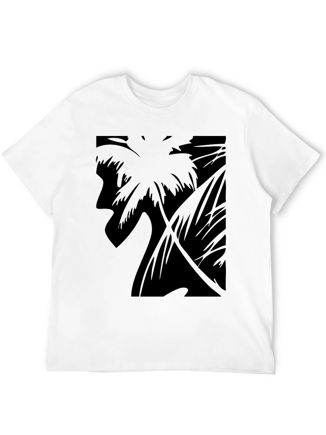 Tropical Palm Silhouette Graphic Tee - Black