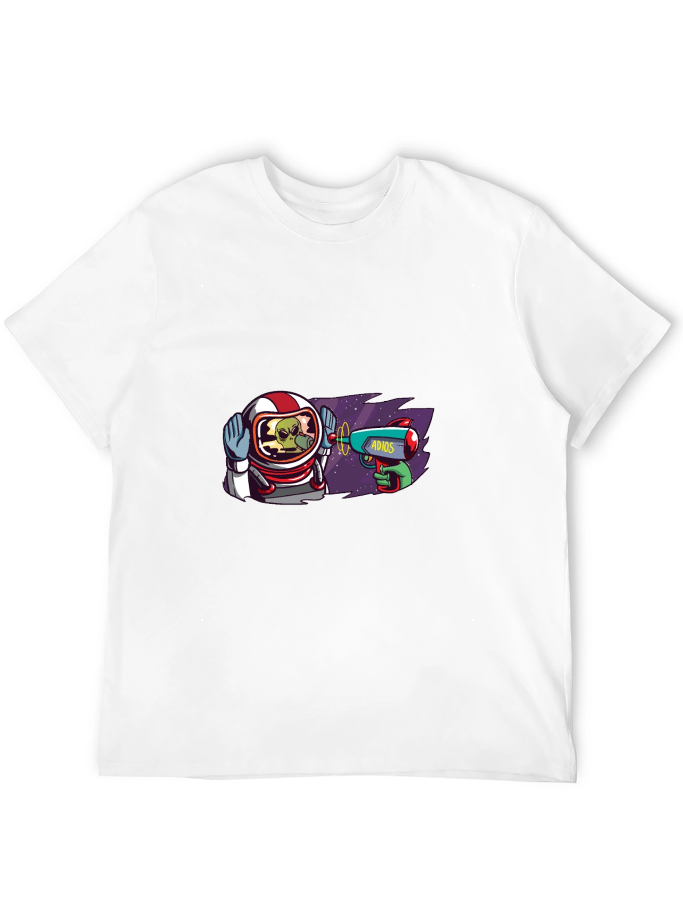 Astronaut Alien T-Shirt - Adios Ray Gun Design