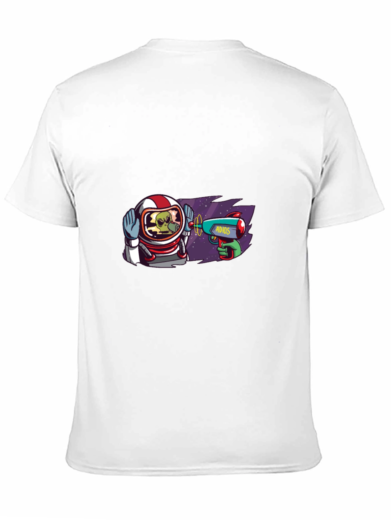 Astronaut Alien T-Shirt - Adios Ray Gun Design