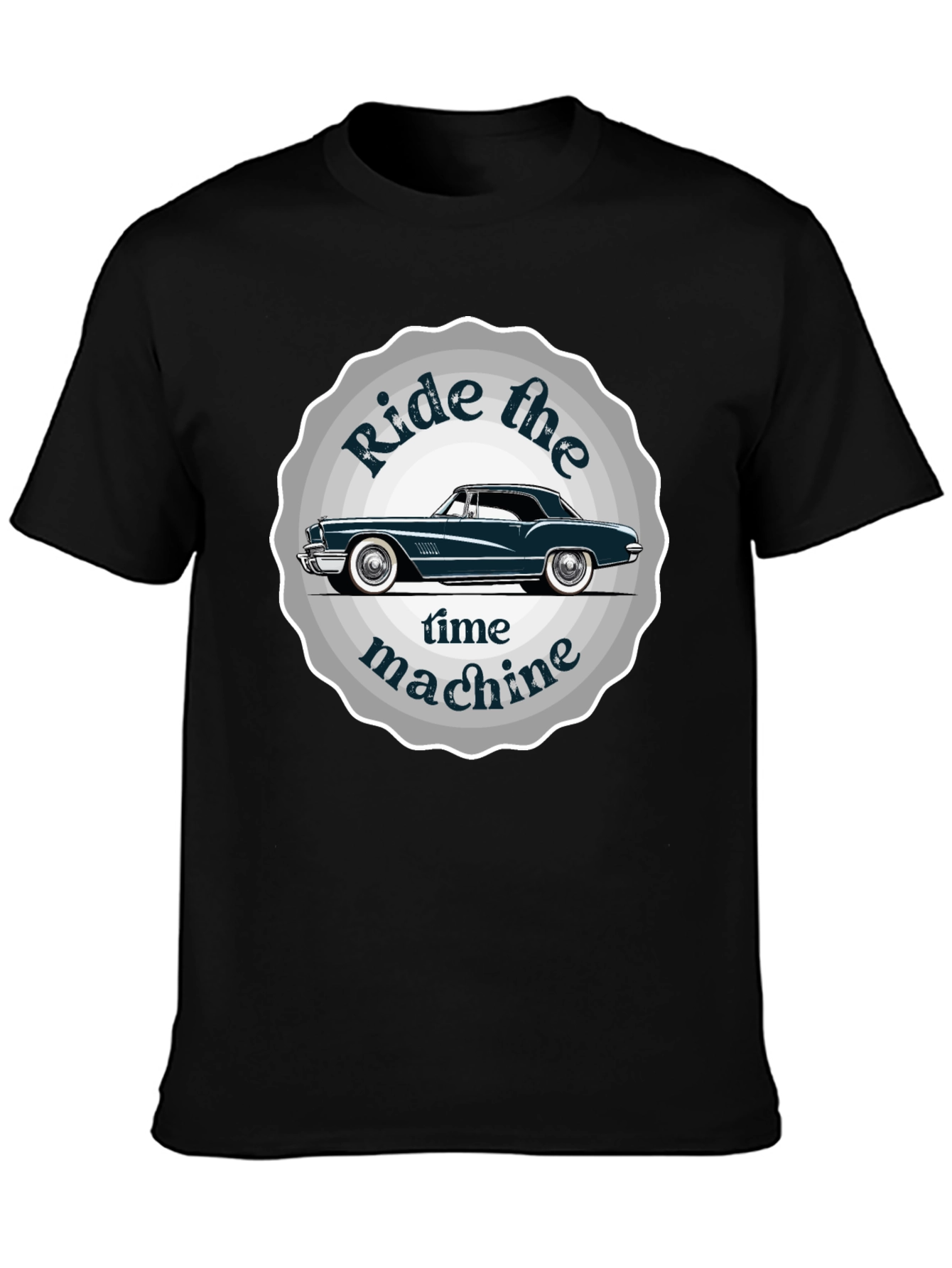 Ride the Time Machine Classic Car Graphic Tee