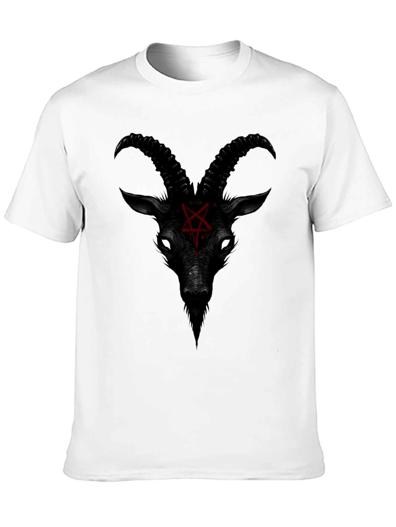 Baphomet Graphic Tee - Black Satanic Goat T-Shirt