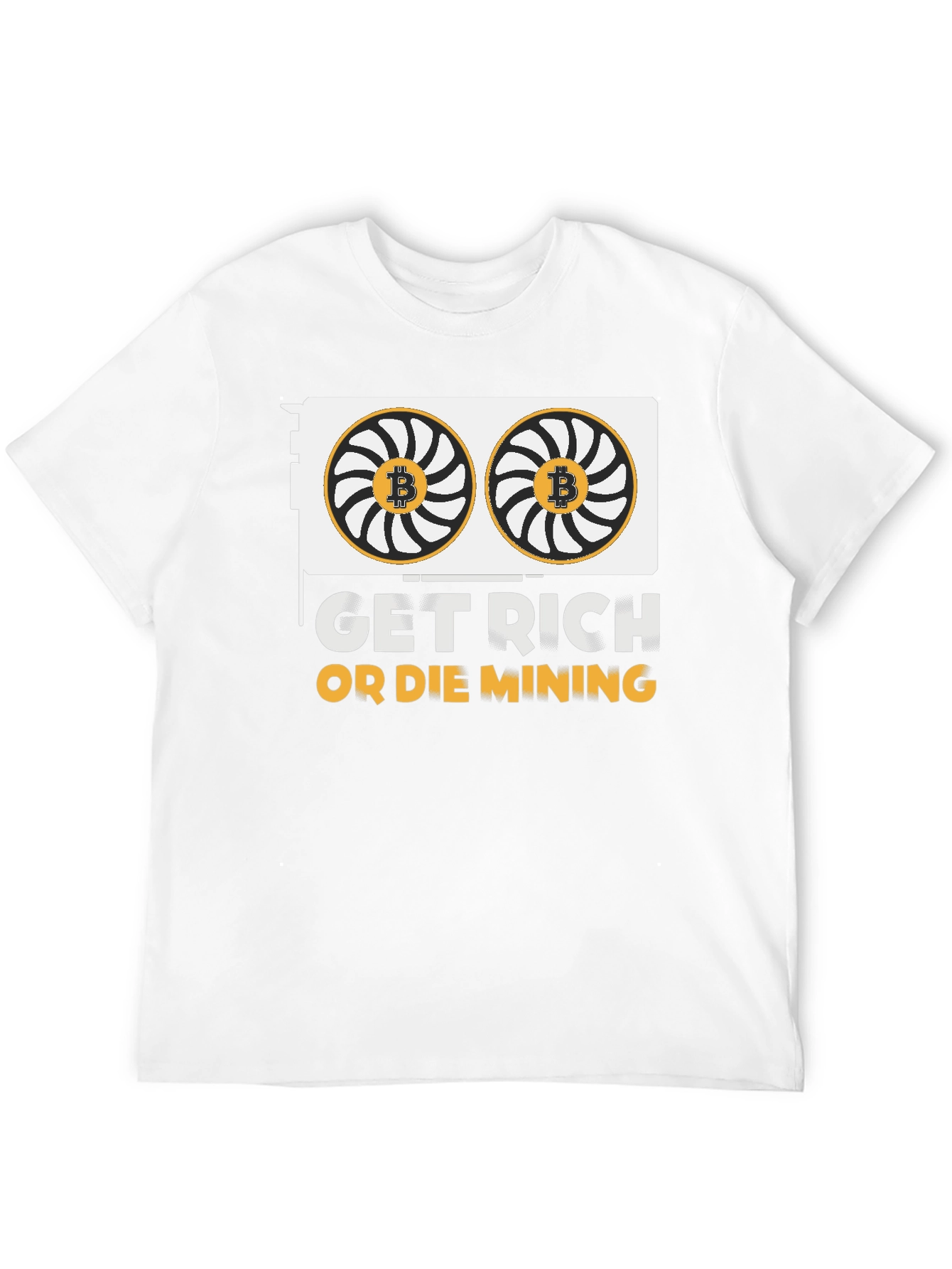 Get Rich Or Die Mining Crypto Black T-Shirt