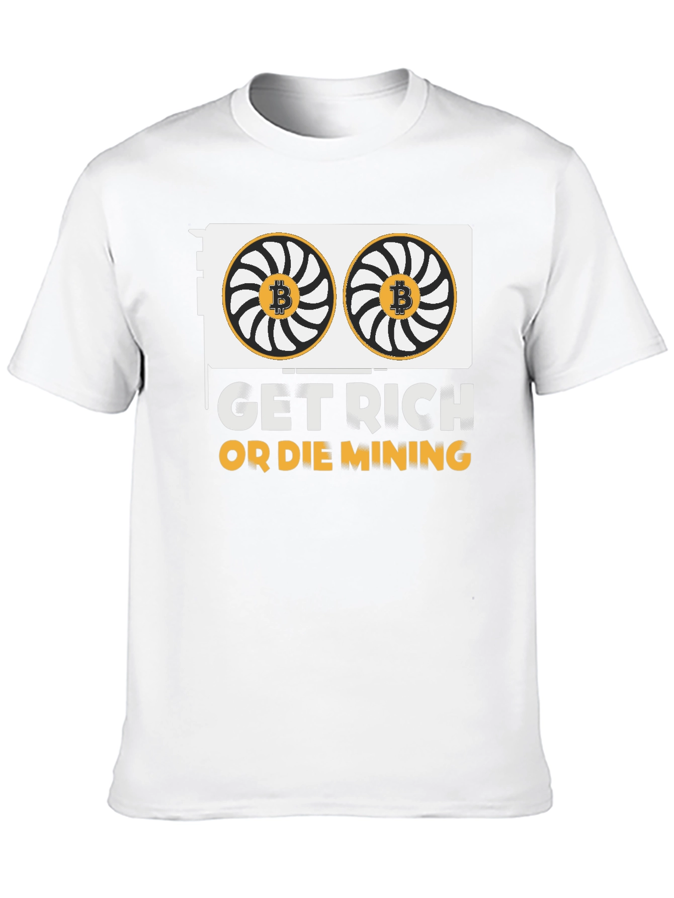 Get Rich Or Die Mining Crypto Black T-Shirt