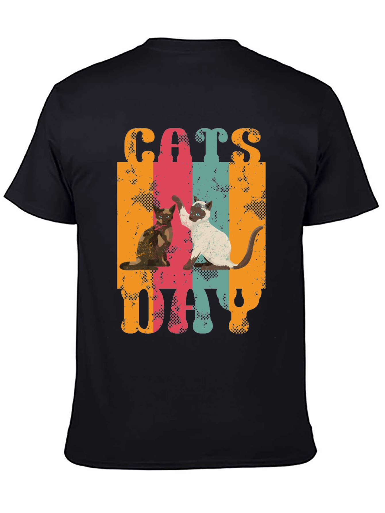 Cats Day Retro Graphic T-Shirt