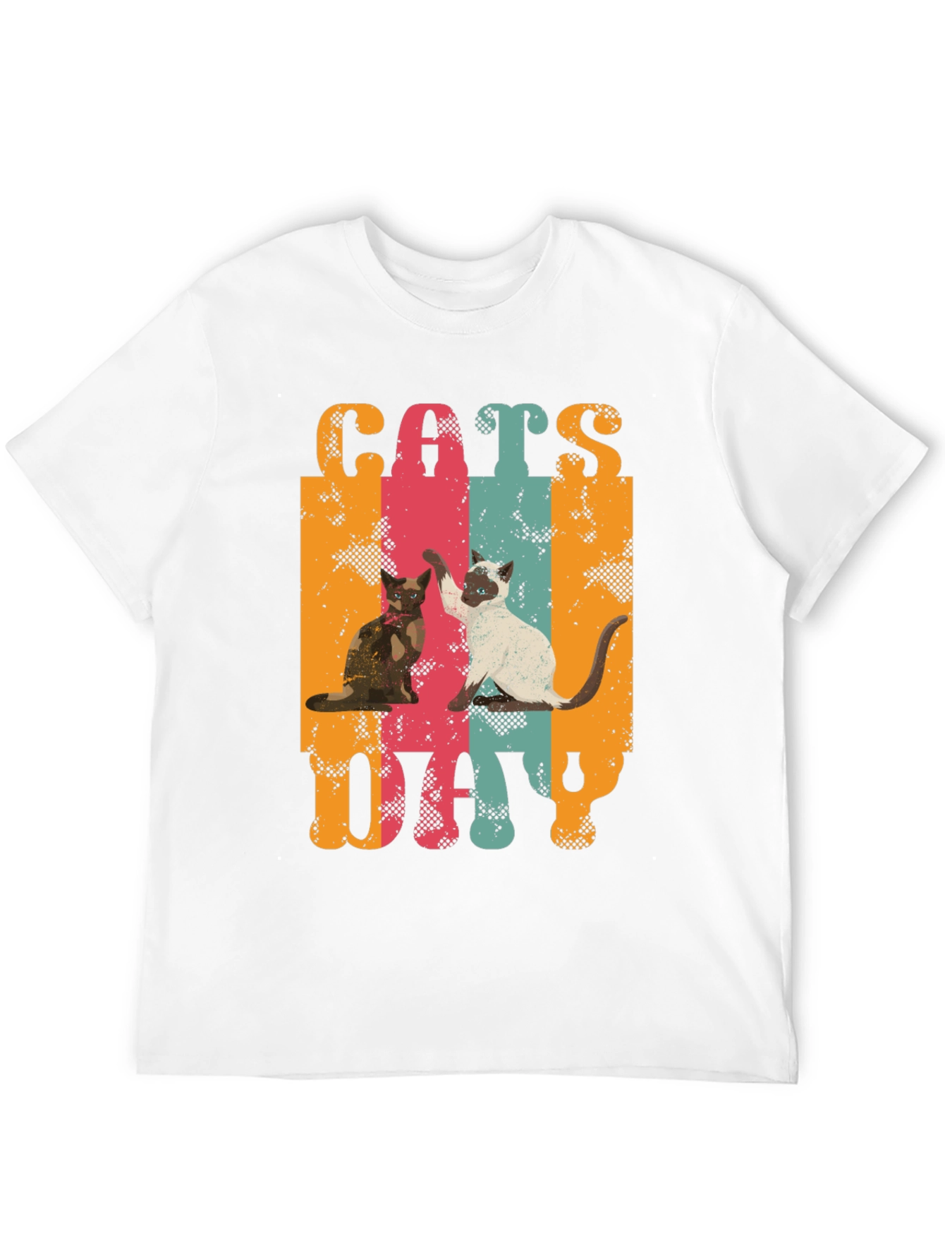 Cats Day Retro Graphic T-Shirt