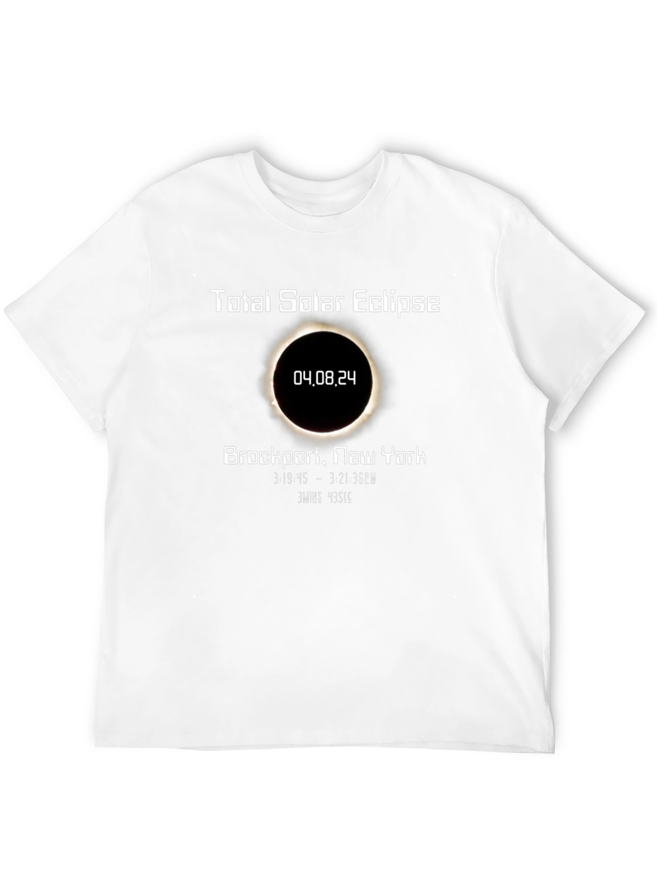 Total Solar Eclipse 04.08.24 Brockport NY T-Shirt