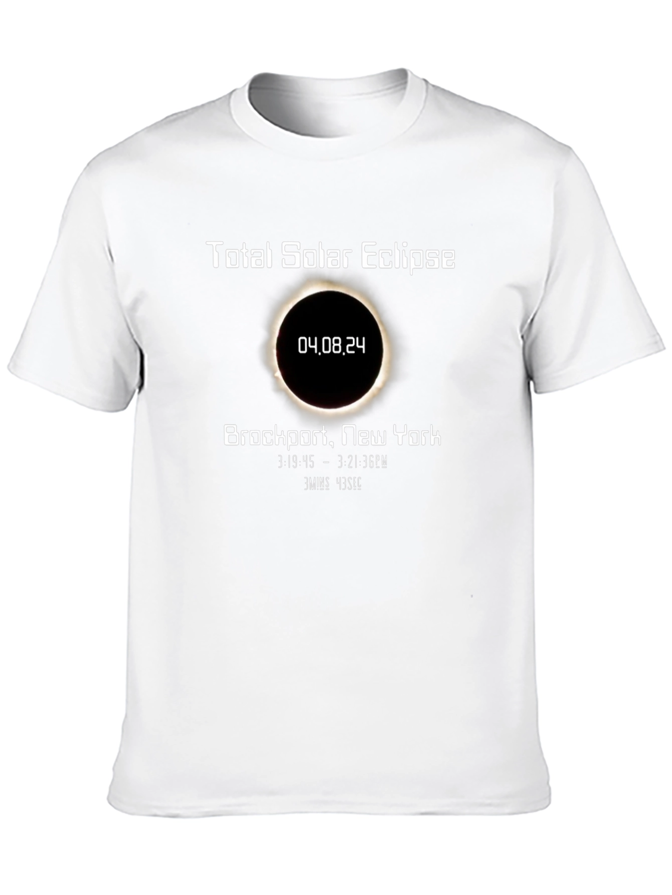 Total Solar Eclipse 04.08.24 Brockport NY T-Shirt