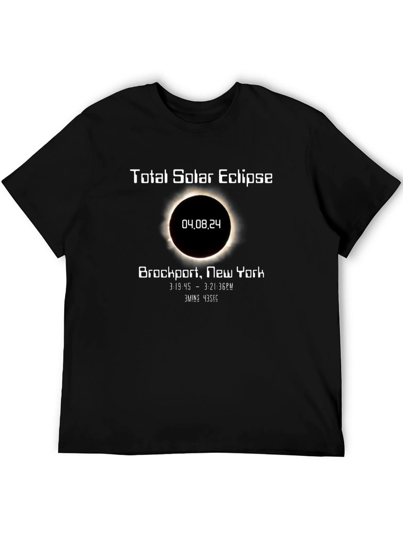 Total Solar Eclipse 04.08.24 Brockport NY T-Shirt