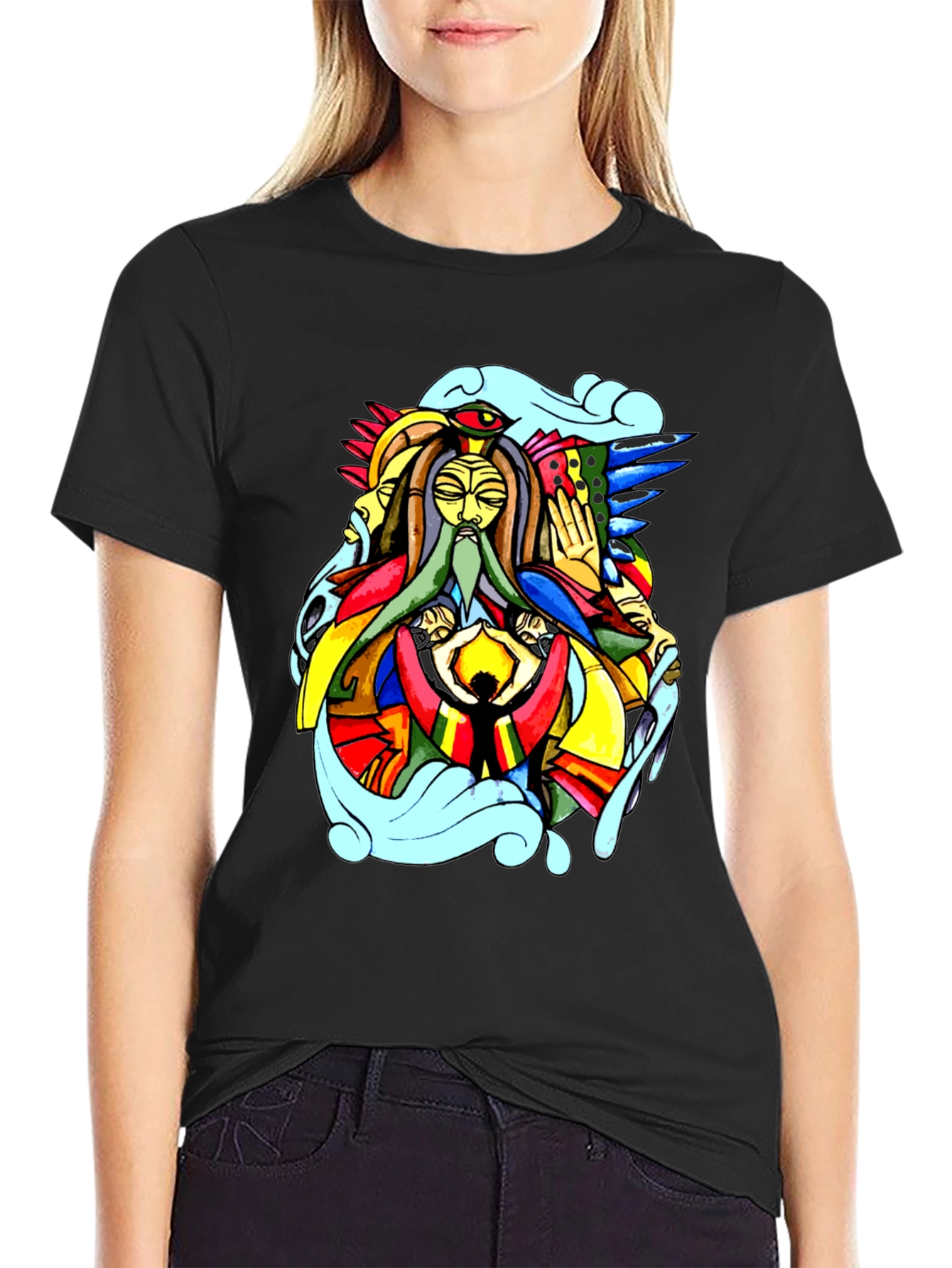Abstract Art Black T-Shirt