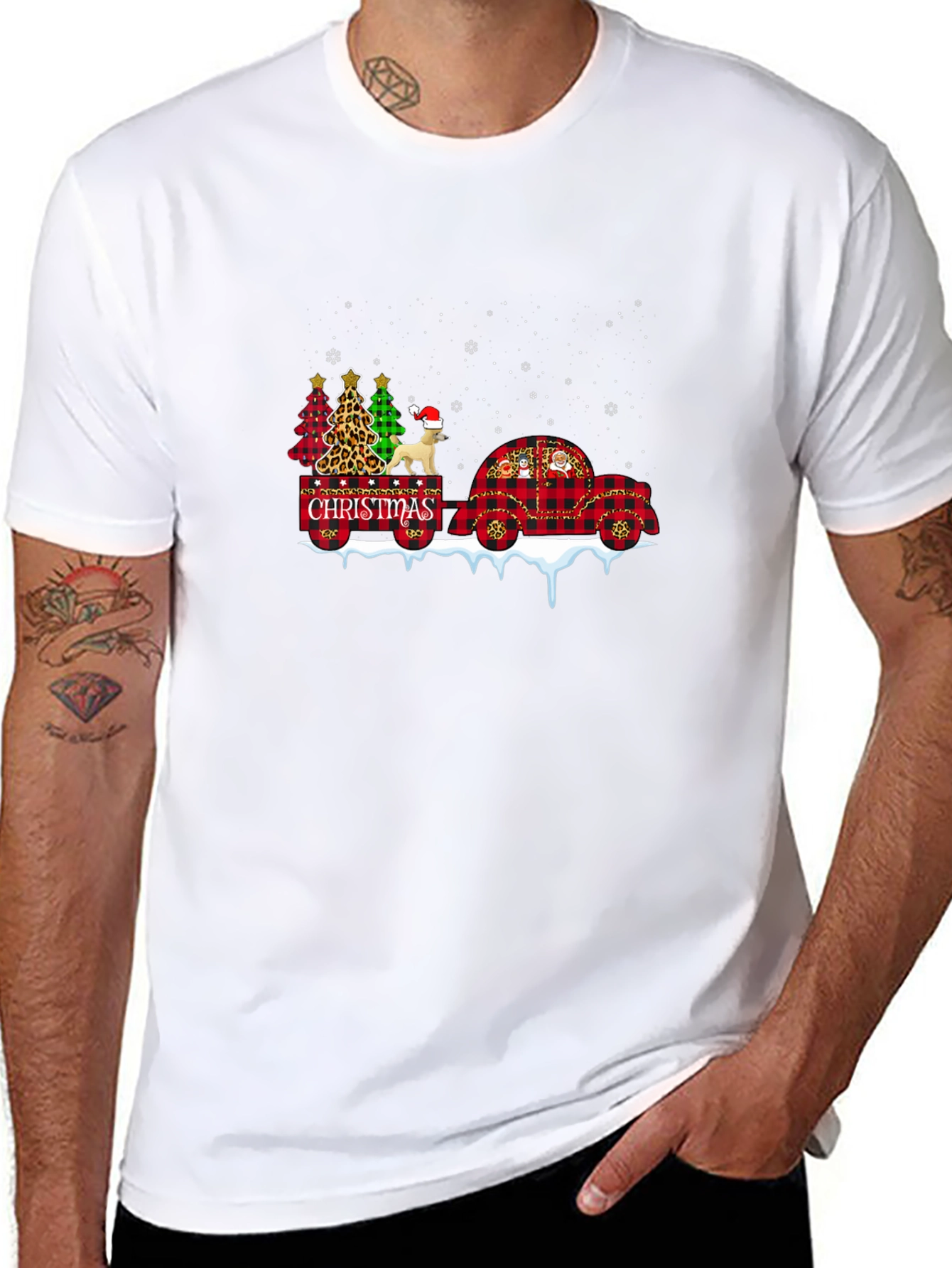 Christmas Tree & Dog T-Shirt