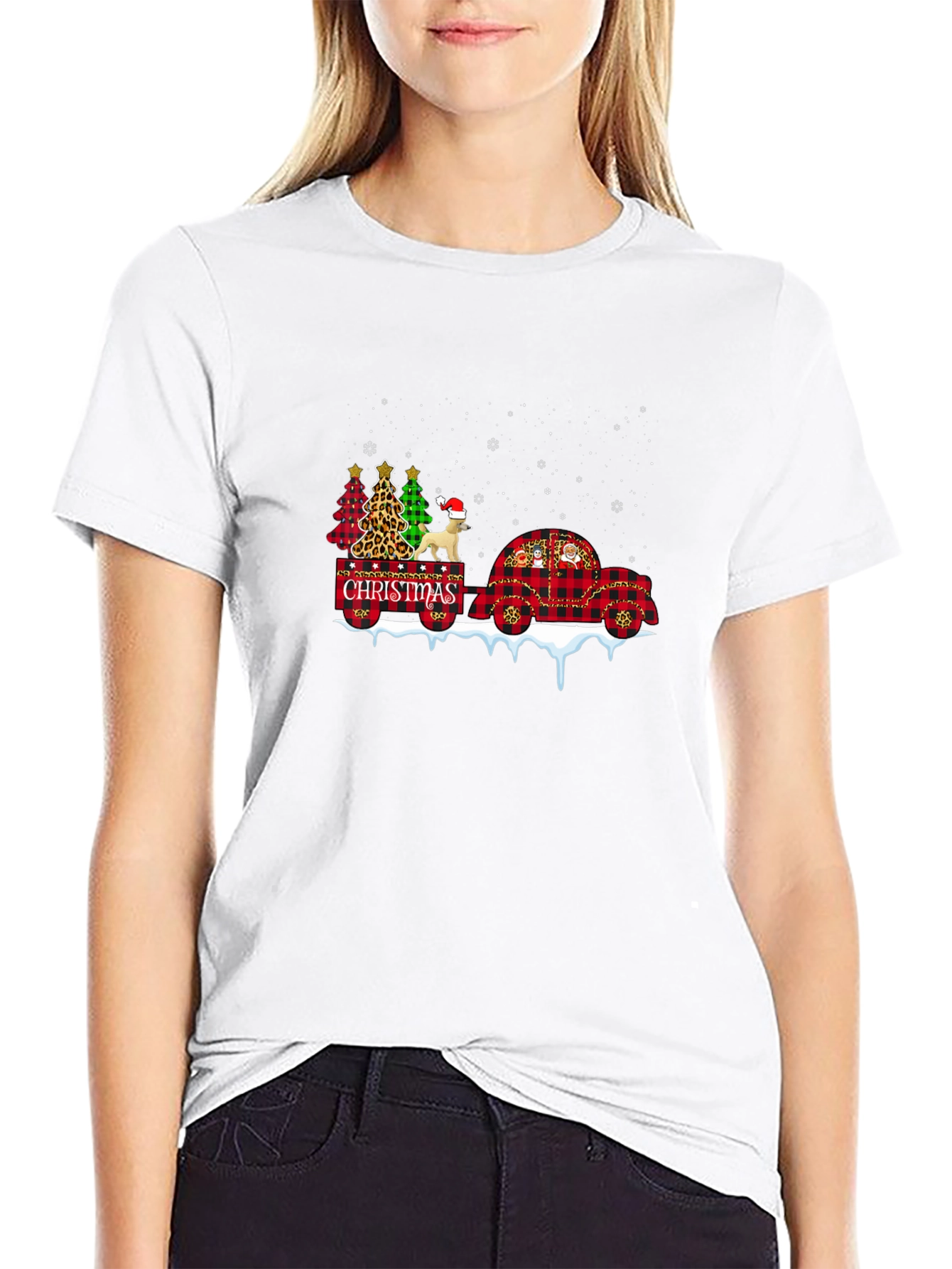 Christmas Tree & Dog T-Shirt